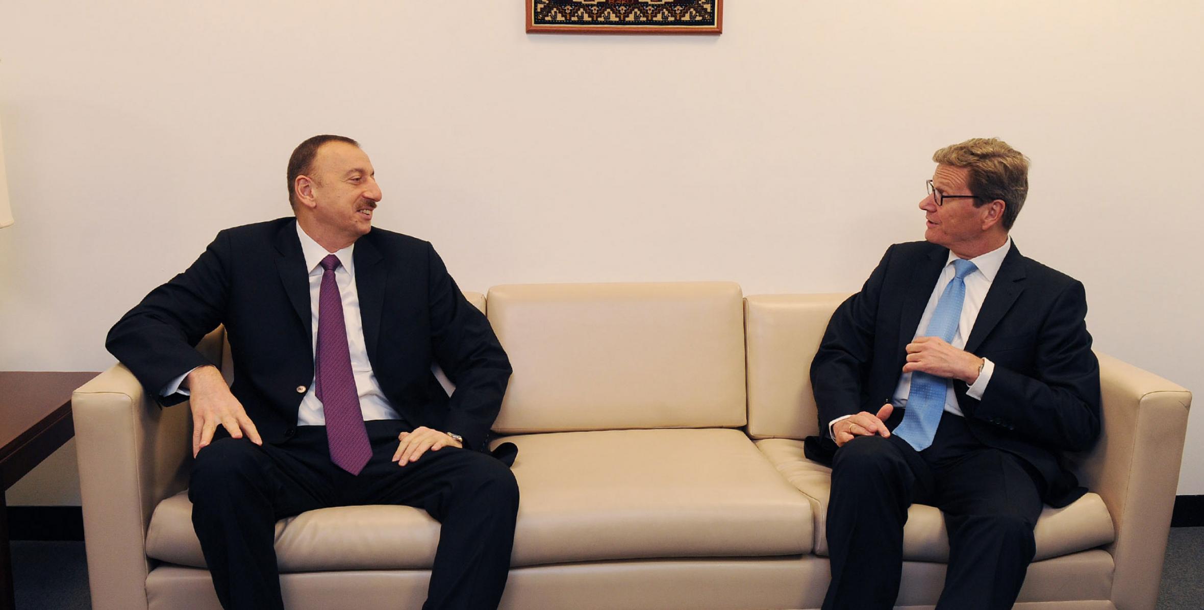Ilham Aliyev met with Minister Foreign Affairs of Germany Guido Westerwelle