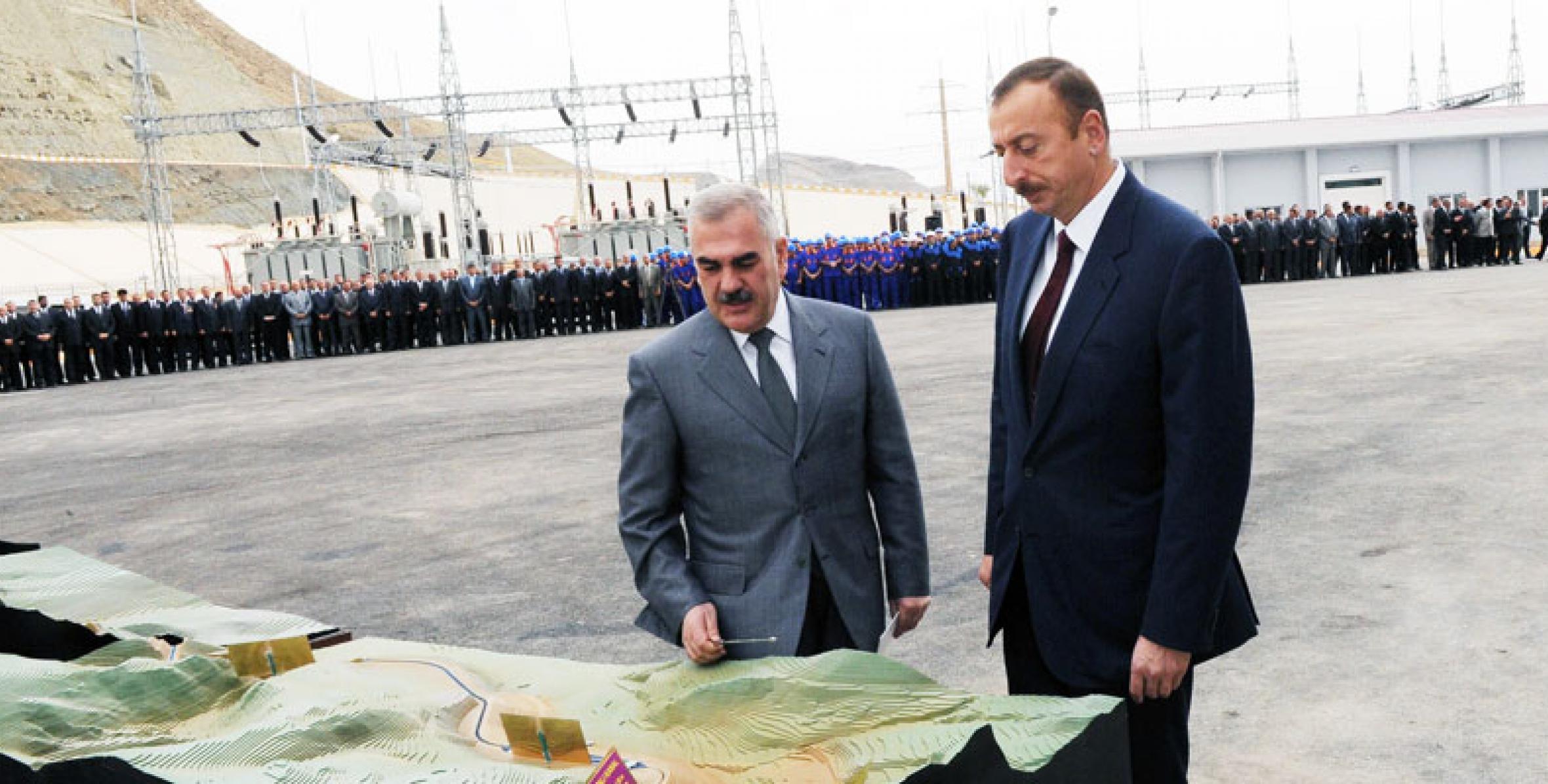 İlham Əliyev Ordubadda Biləv Su Elektrik Stansiyasının açılışında iştirak etmişdir
