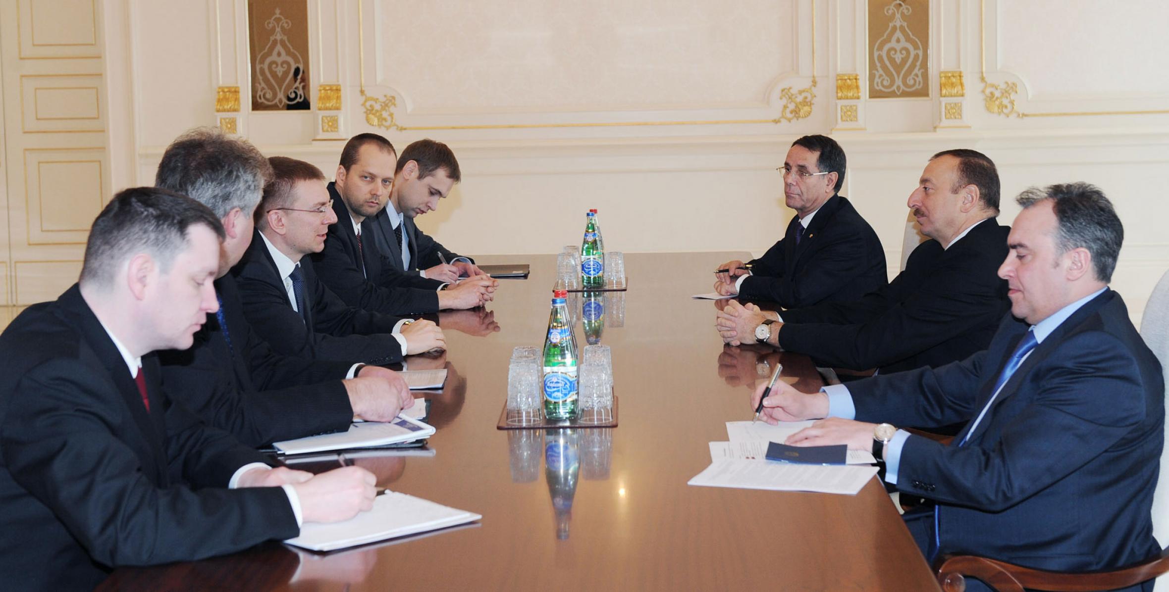 Ilham Aliyev received Latvian Foreign Minister