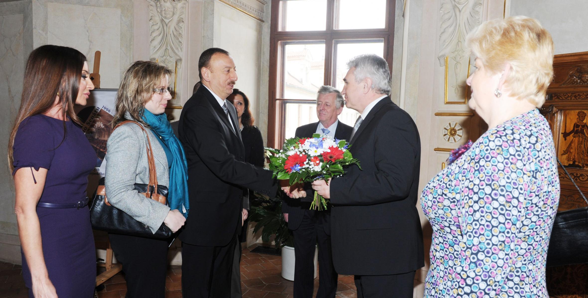 President of the Senate of the Parliament of the Czech Republic Milan Stech hosted a luncheon in honor of Ilham Aliyev