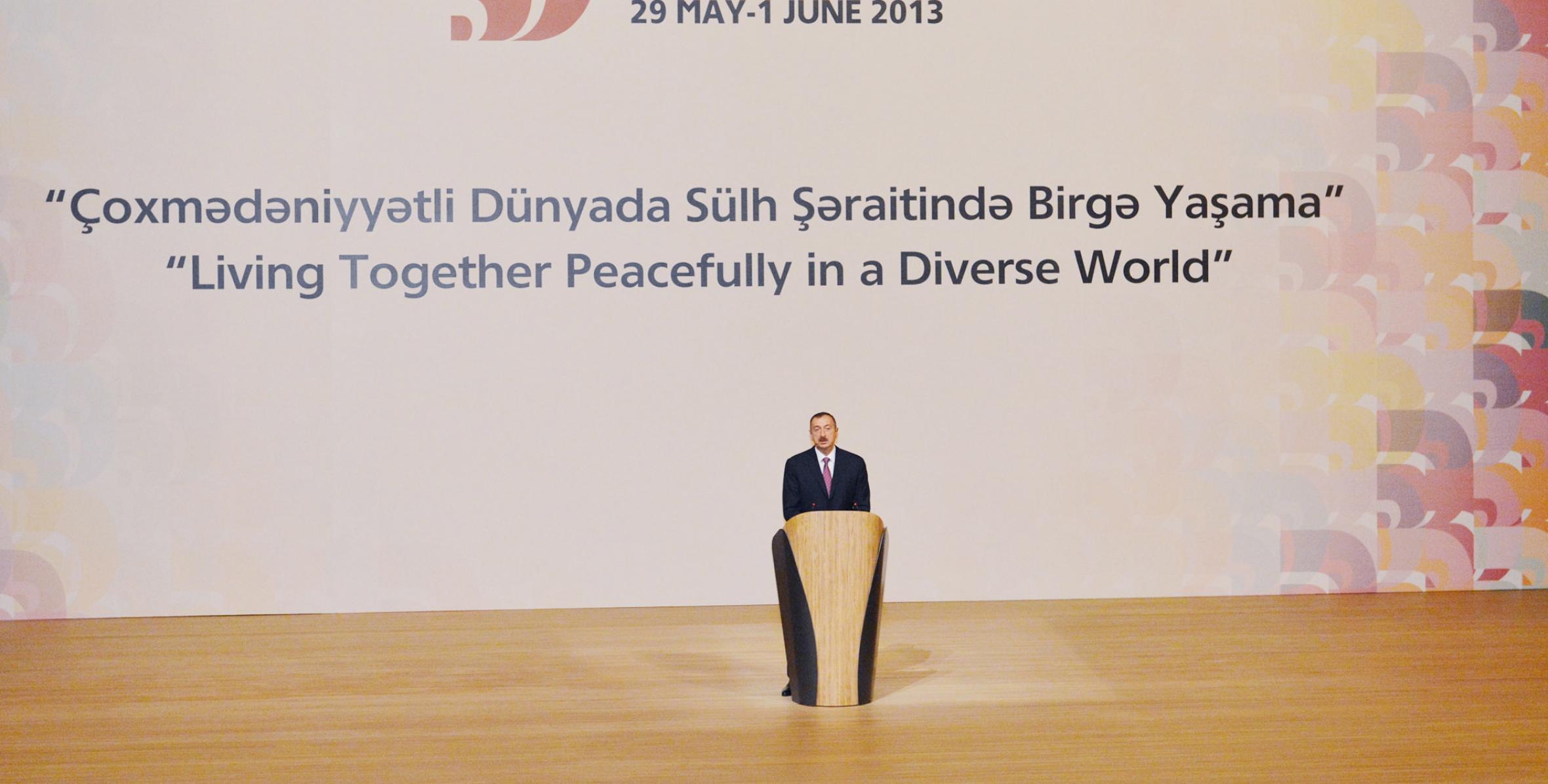 Ilham Aliyev attended the opening ceremony of the Second World Forum on Intercultural Dialogue