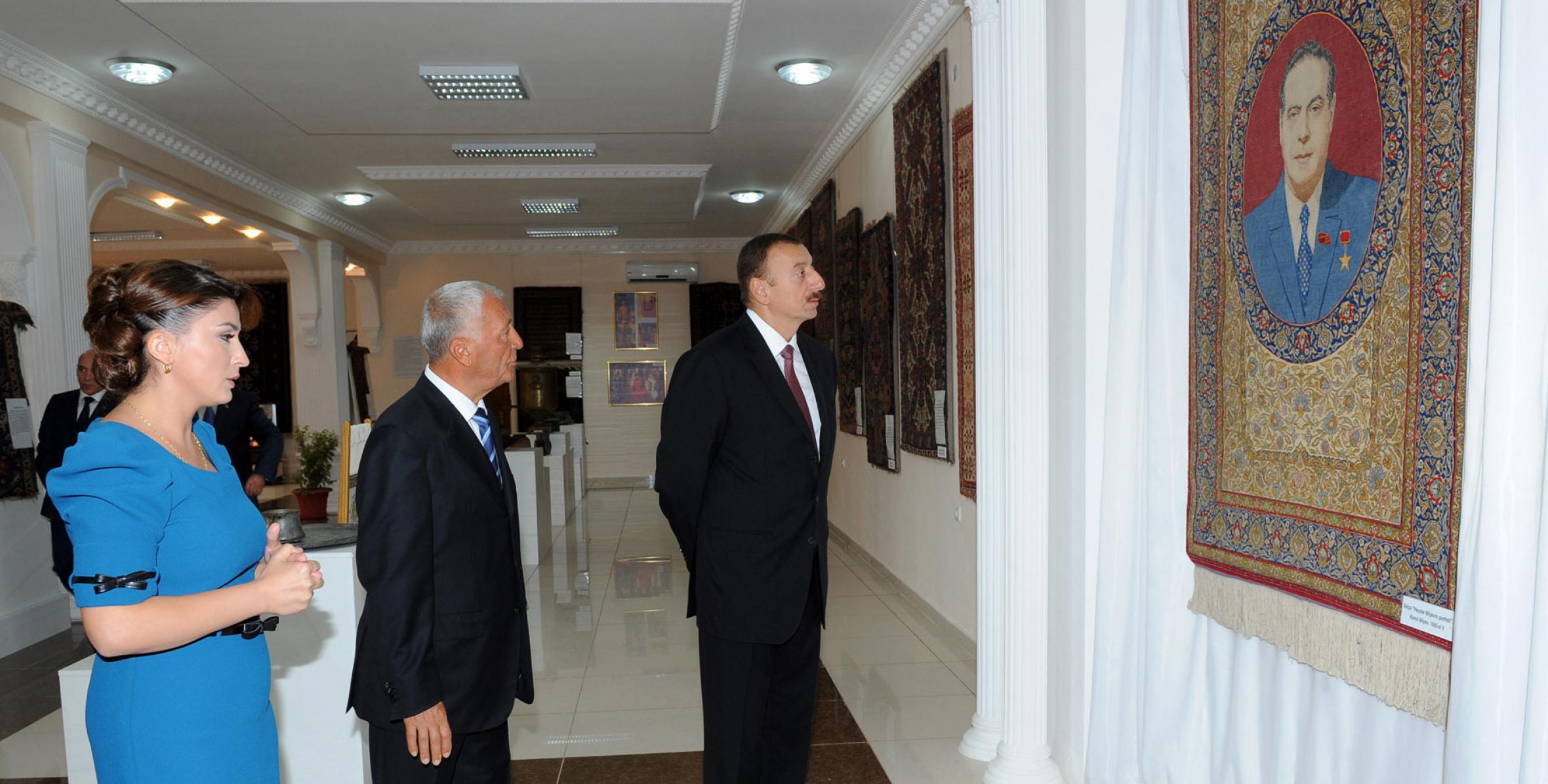 Ильхам Алиев принял участие в открытии Музея ковра в Хачмазе