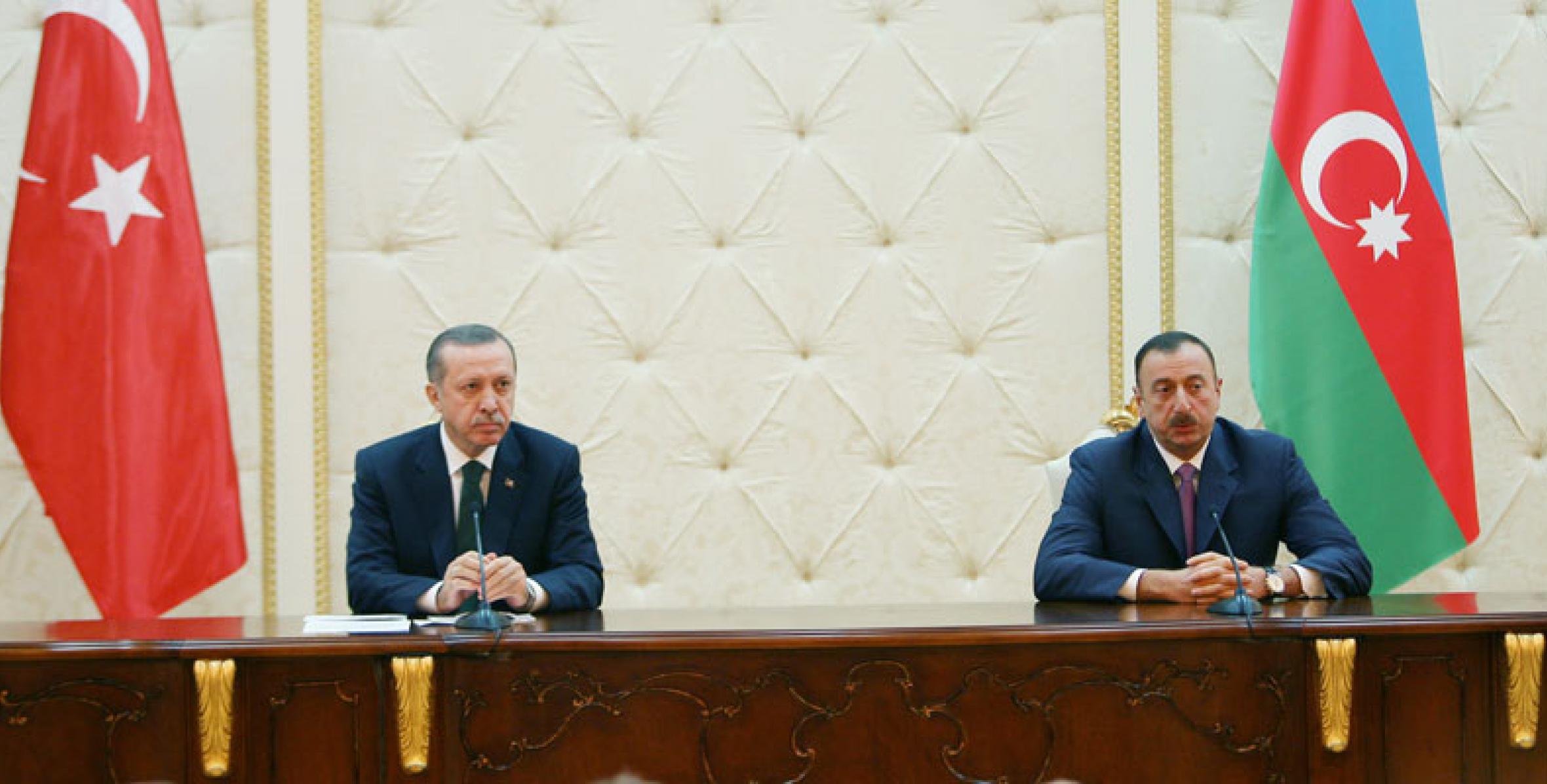 Azerbaijan President and Turkish Prime Minister held a press conference