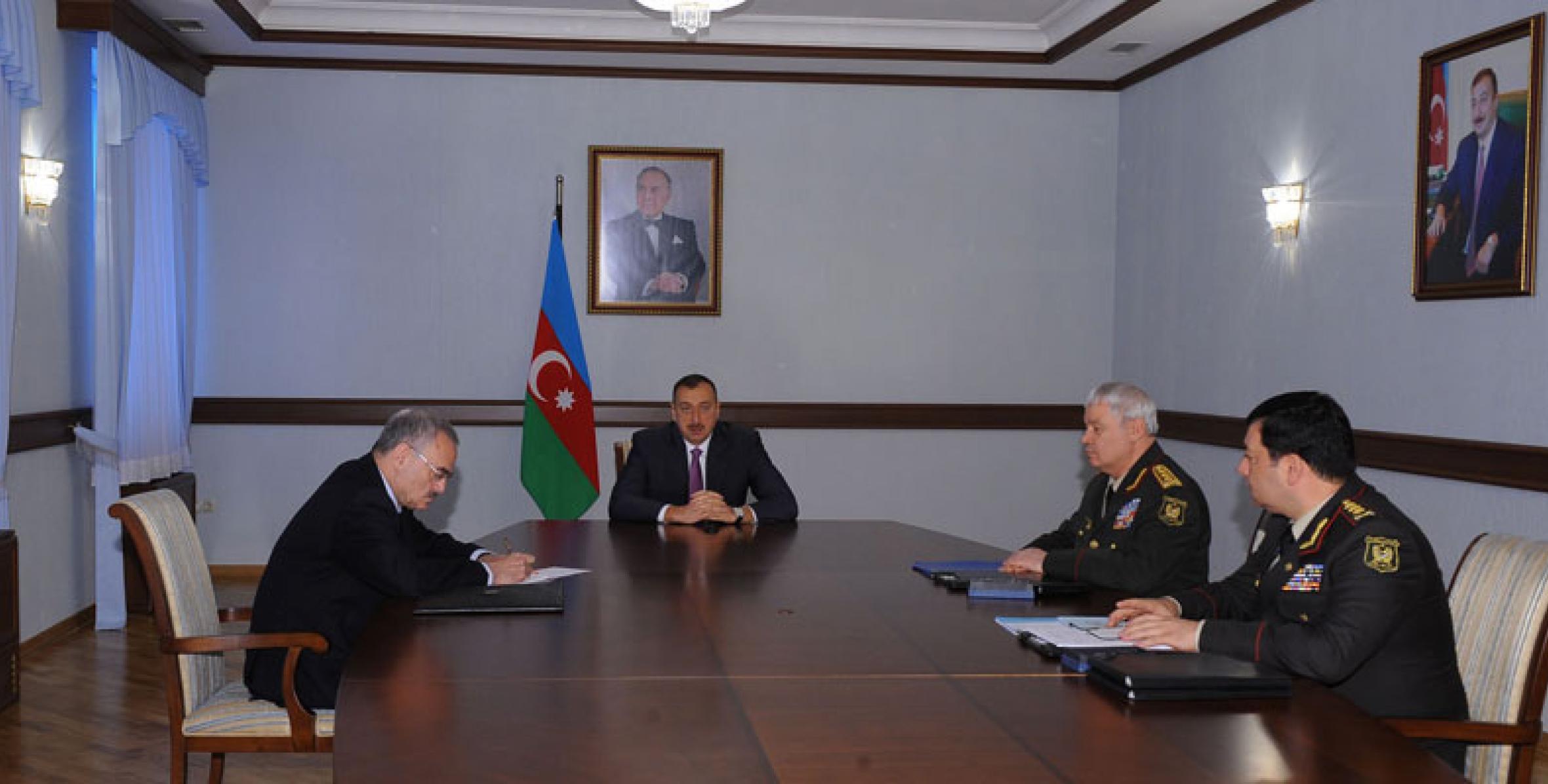 Speech by President Aliyev at a meeting on army construction issues at the Ministry of Defense