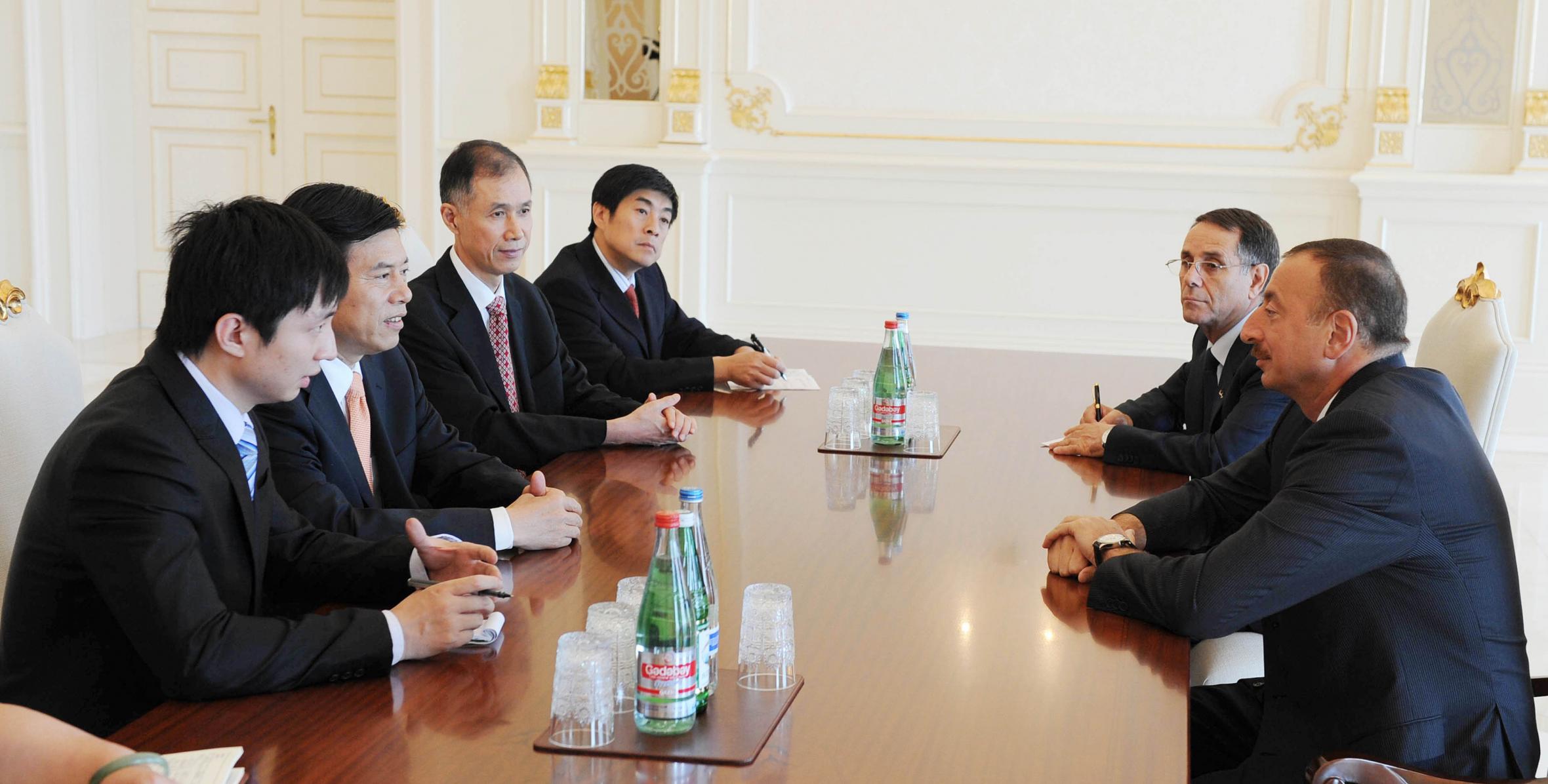 Ilham Aliyev received the Vice Minister of Commerce of China