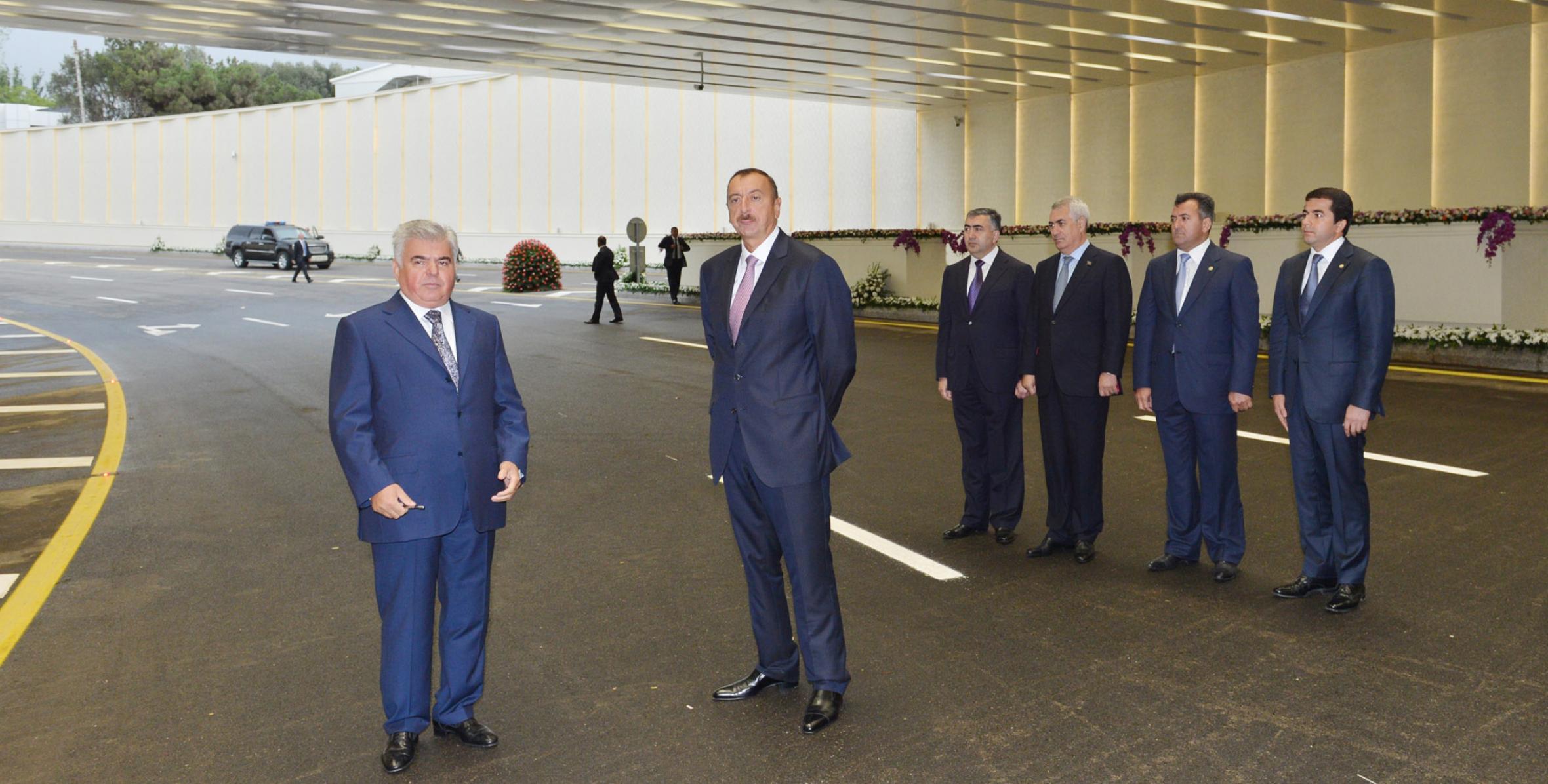 Ilham Aliyev attended a ceremony to open five tunnels built in Baku as part of the “Victory Square” project of a multi-level tunnel-type road junction