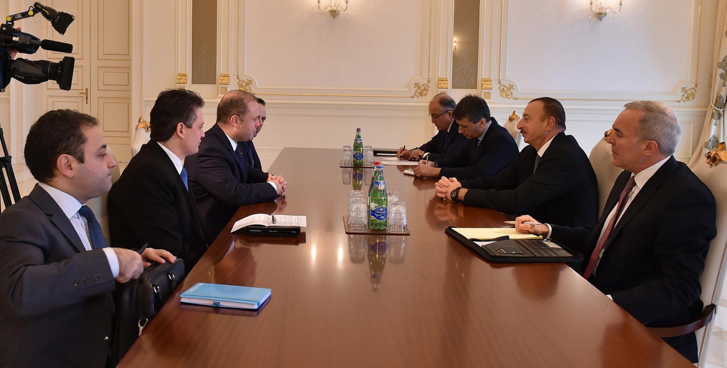 Ilham Aliyev received a delegation led by the Prime Minister of Malta