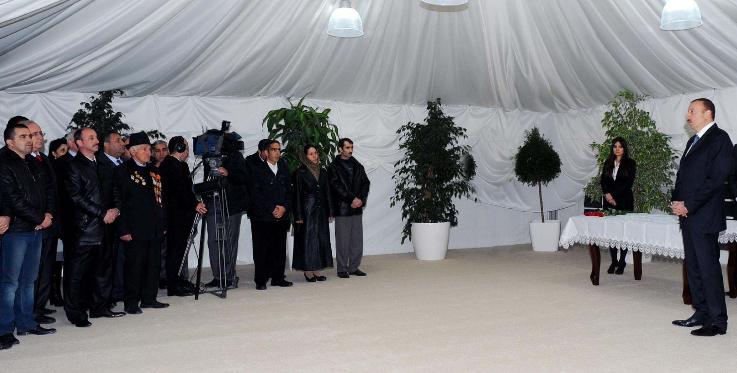 Речь Ильхама Алиева на церемонии сдачи в эксплуатацию 36-квартирного дома в Габале, построенного для инвалидов Карабахской войны и семей шехидов