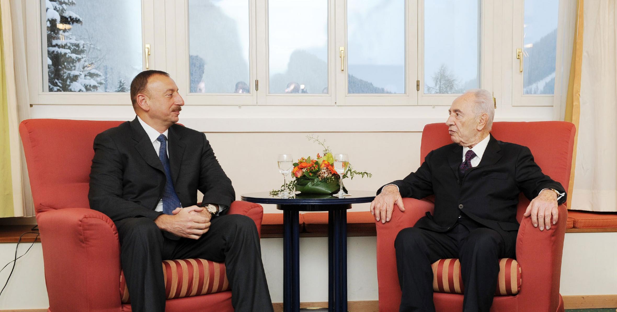 Состоялась встреча Ильхама Алиева и Президента Израиля Шимона Переса