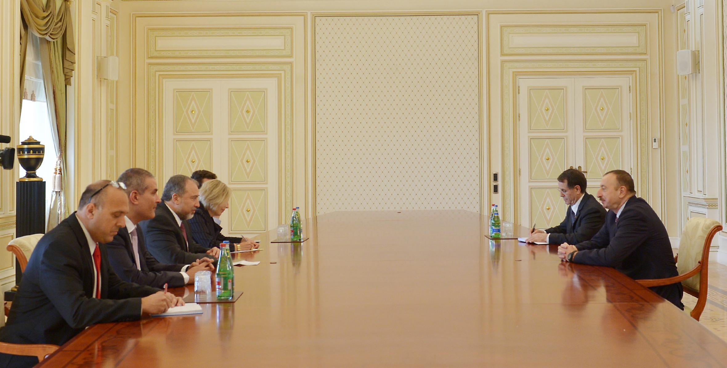 Ilham Aliyev has received Foreign Affairs Minister of the State of Israel Avigdor Lieberman