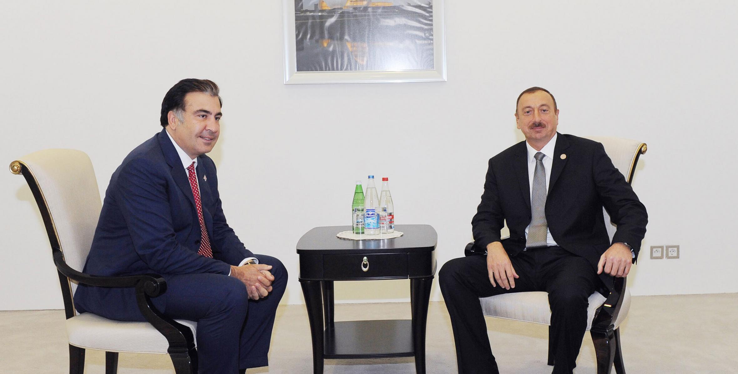 Ильхам Алиев встретился с Президентом Грузии Михеилом Саакашвили