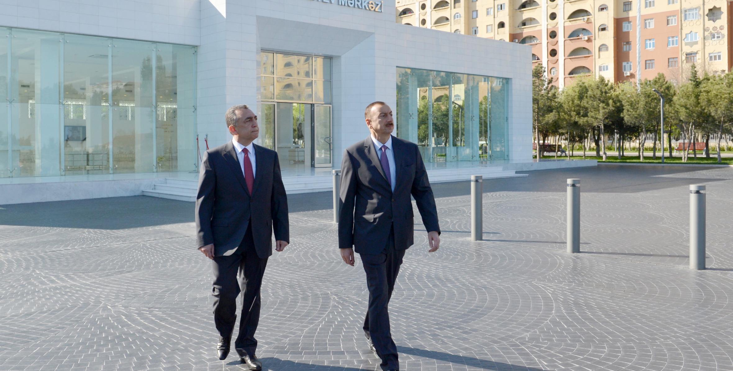 Ильхам Алиев принял участие в открытии Центра Гейдара Алиева в Сумгайыте