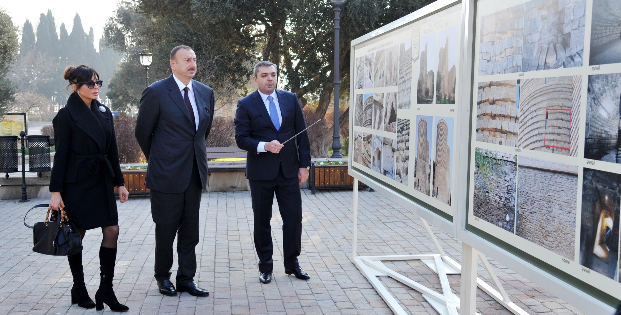 Ilham Aliyev familiarized himself with conservation work carried out at the Maiden’s Tower