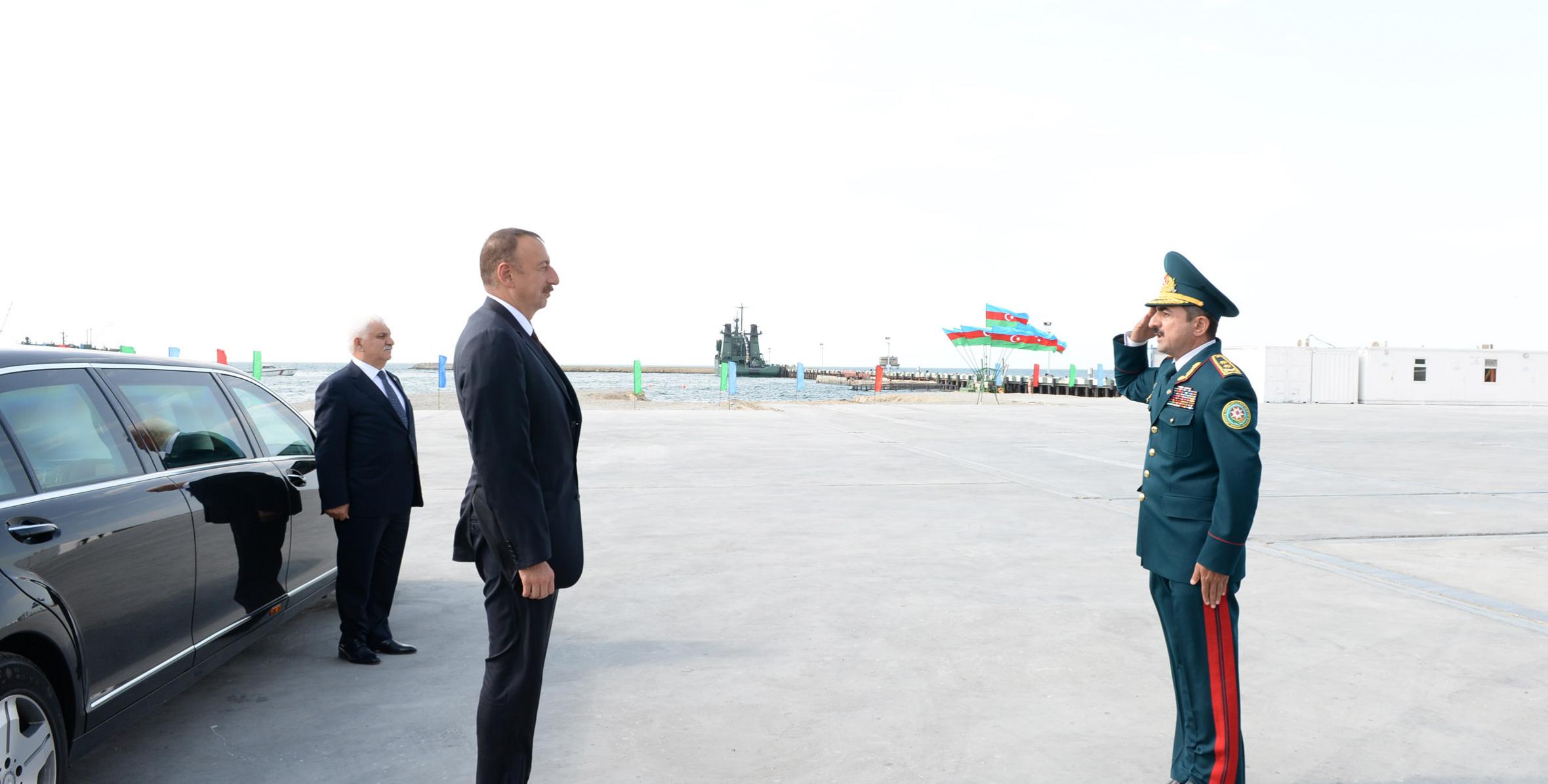 Ильхам Алиев принял участие в открытии нового судостроительного завода Береговой  охраны Государственной пограничной службы