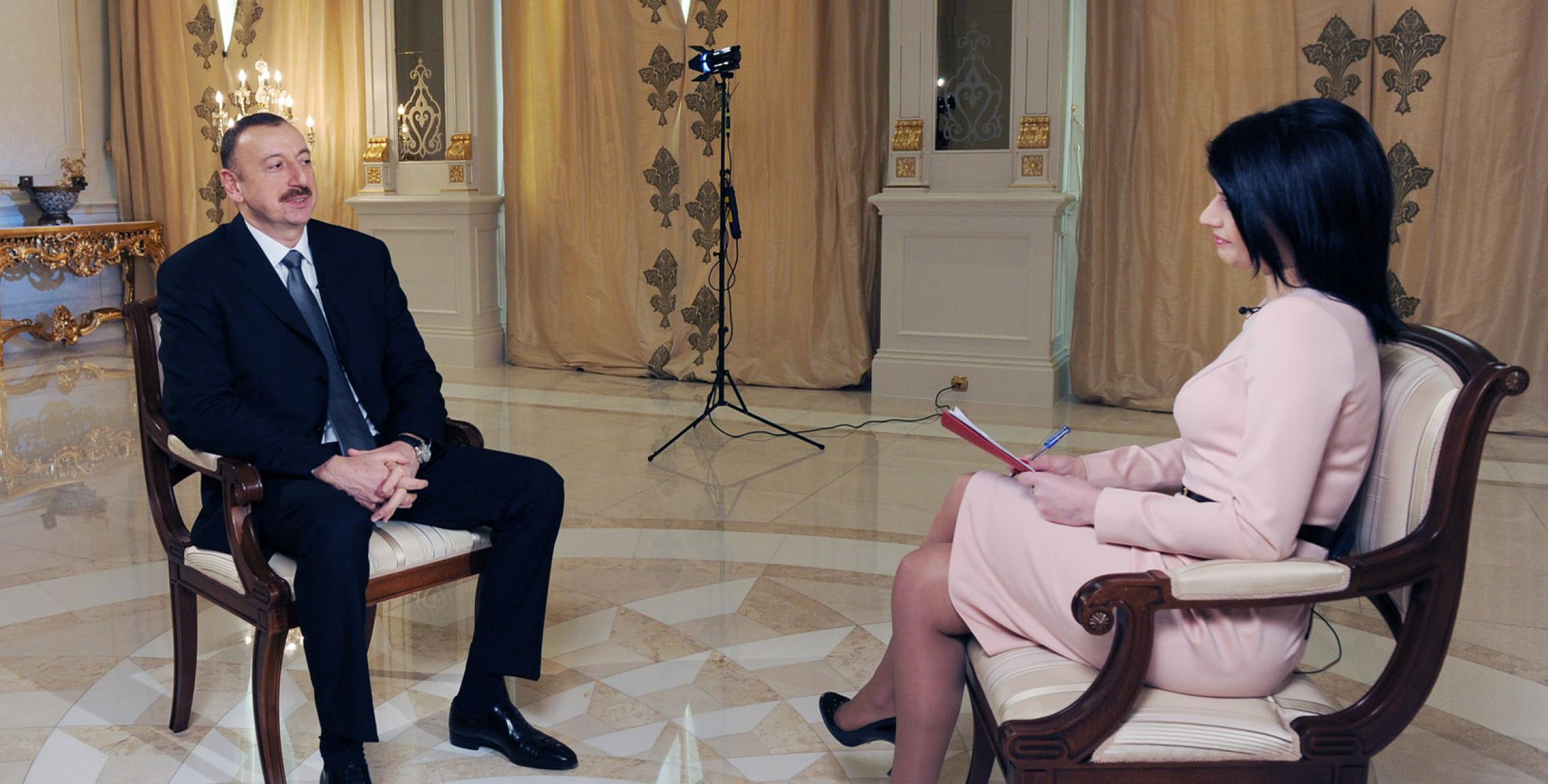 Ильхам Алиев дал интервью телеканалу «Россия-24» Всероссийской государственной телерадиовещательной компании