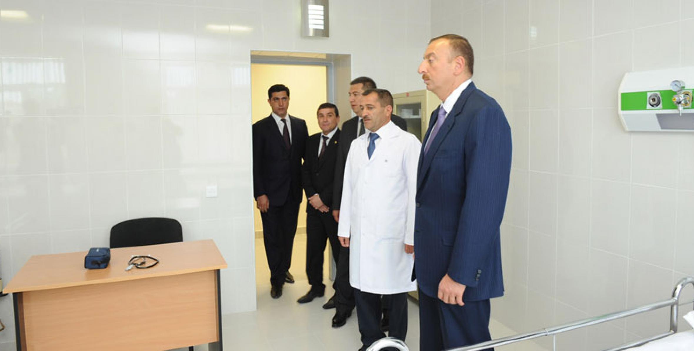 Ильхам Алиев ознакомился с капитальной реконструкцией, проведенной в центральной районной больнице в Лерике