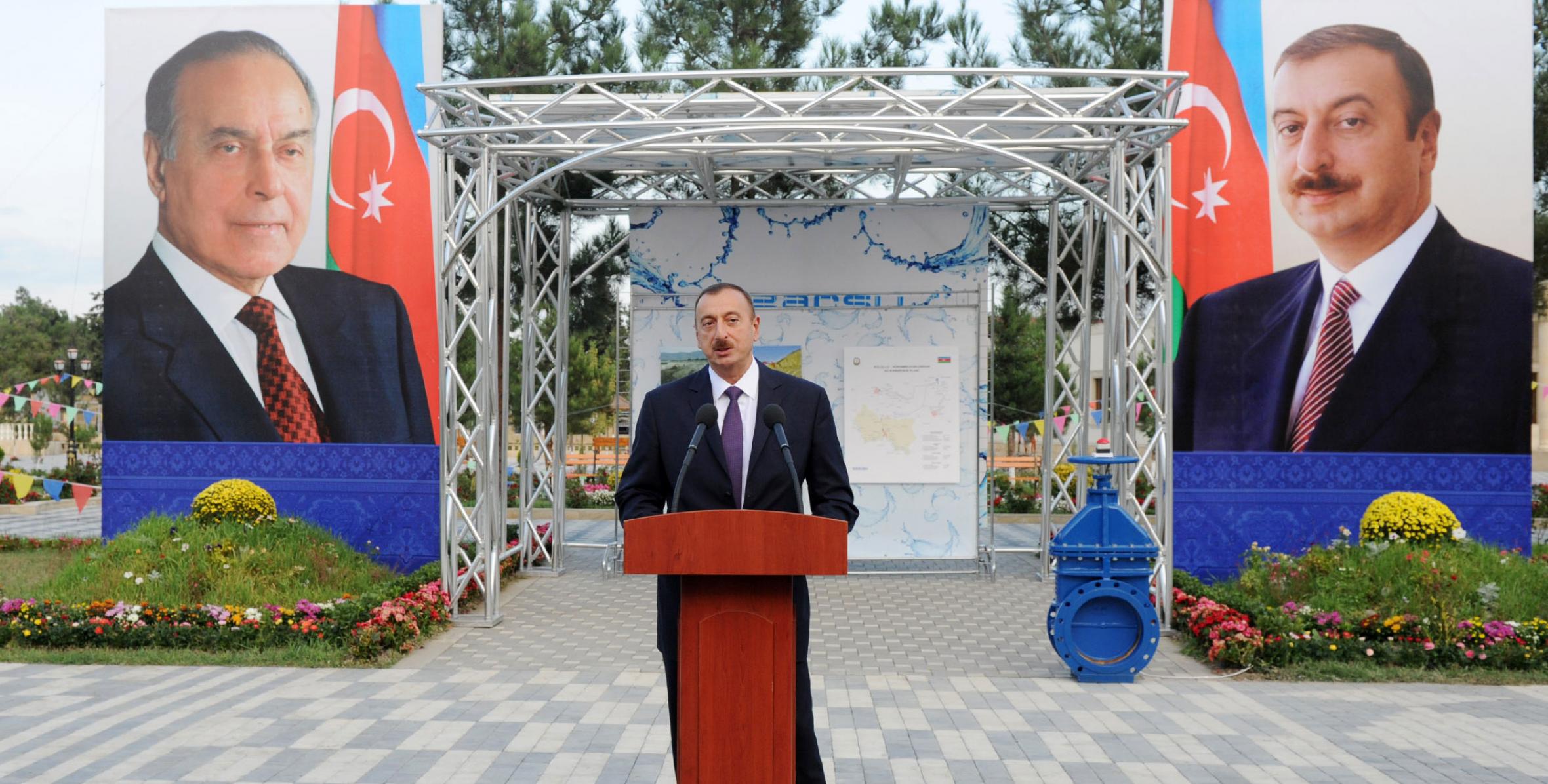 Речь Ильхама Алиева на открытии магистрального водопровода Кюллюлю-Зардаб