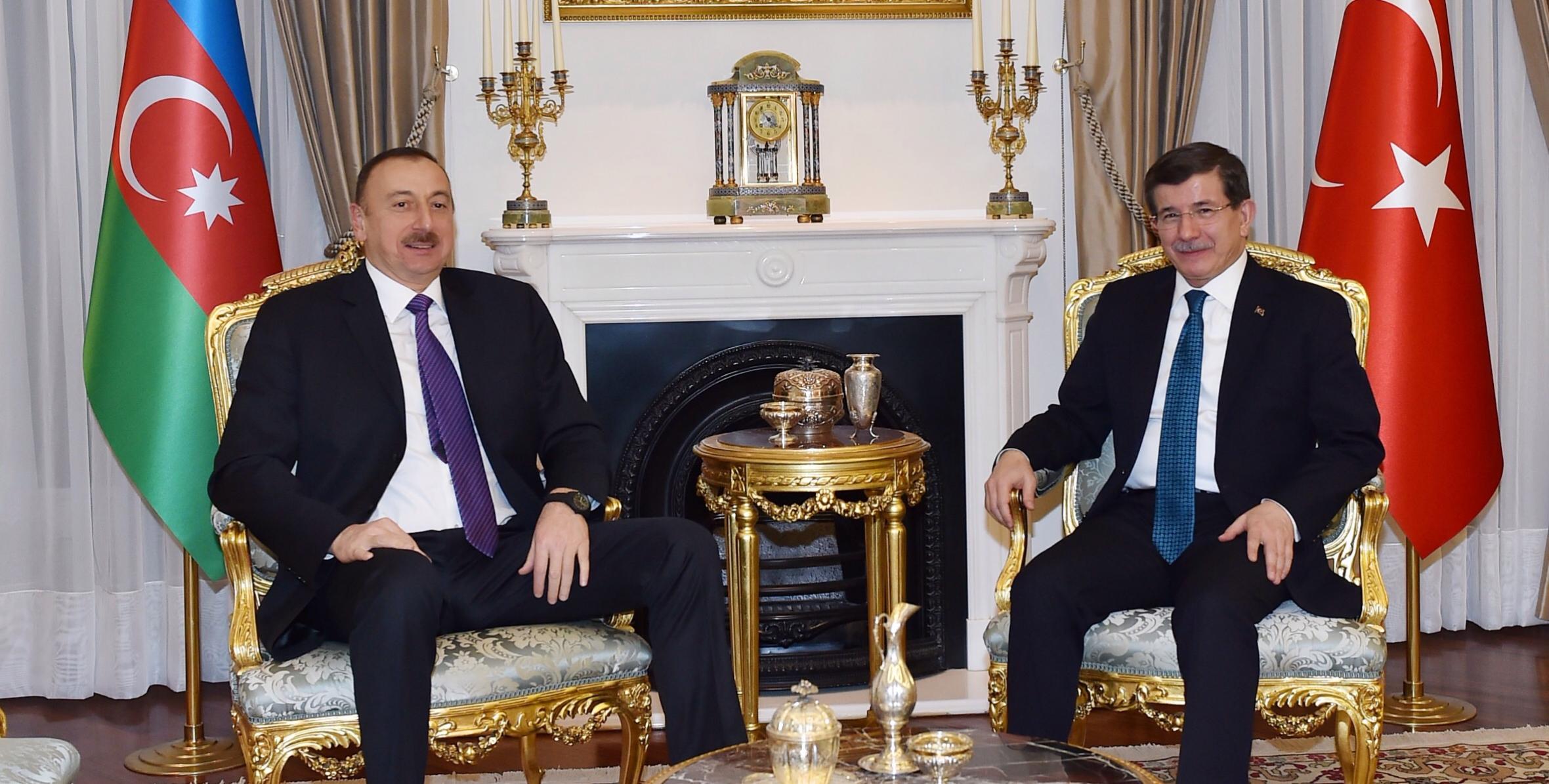 Ilham Aliyev met with Turkish Prime Minister Ahmet Davutoglu