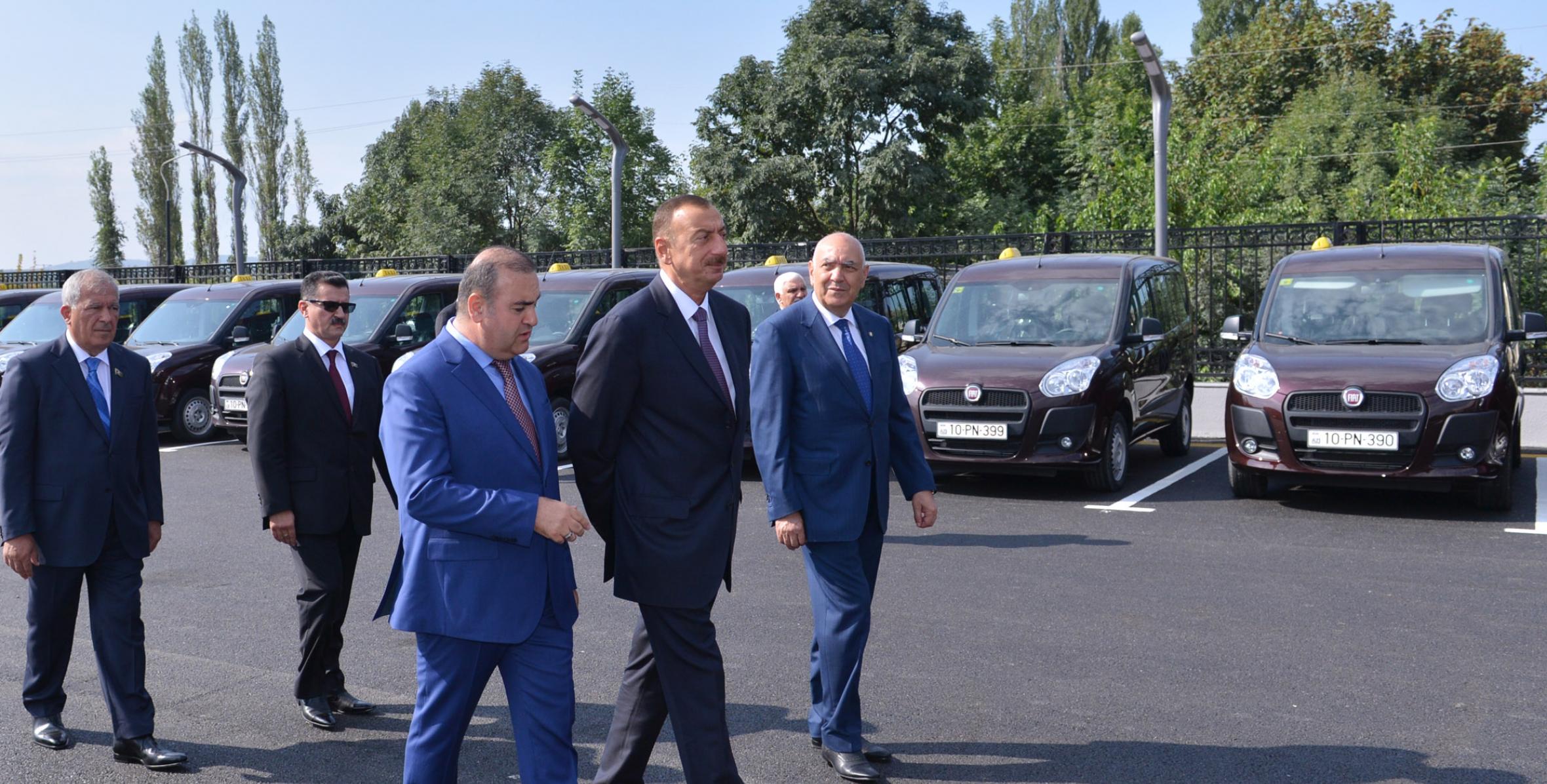 Ilham Aliyev attended the opening of a new bus station in Ismayilli