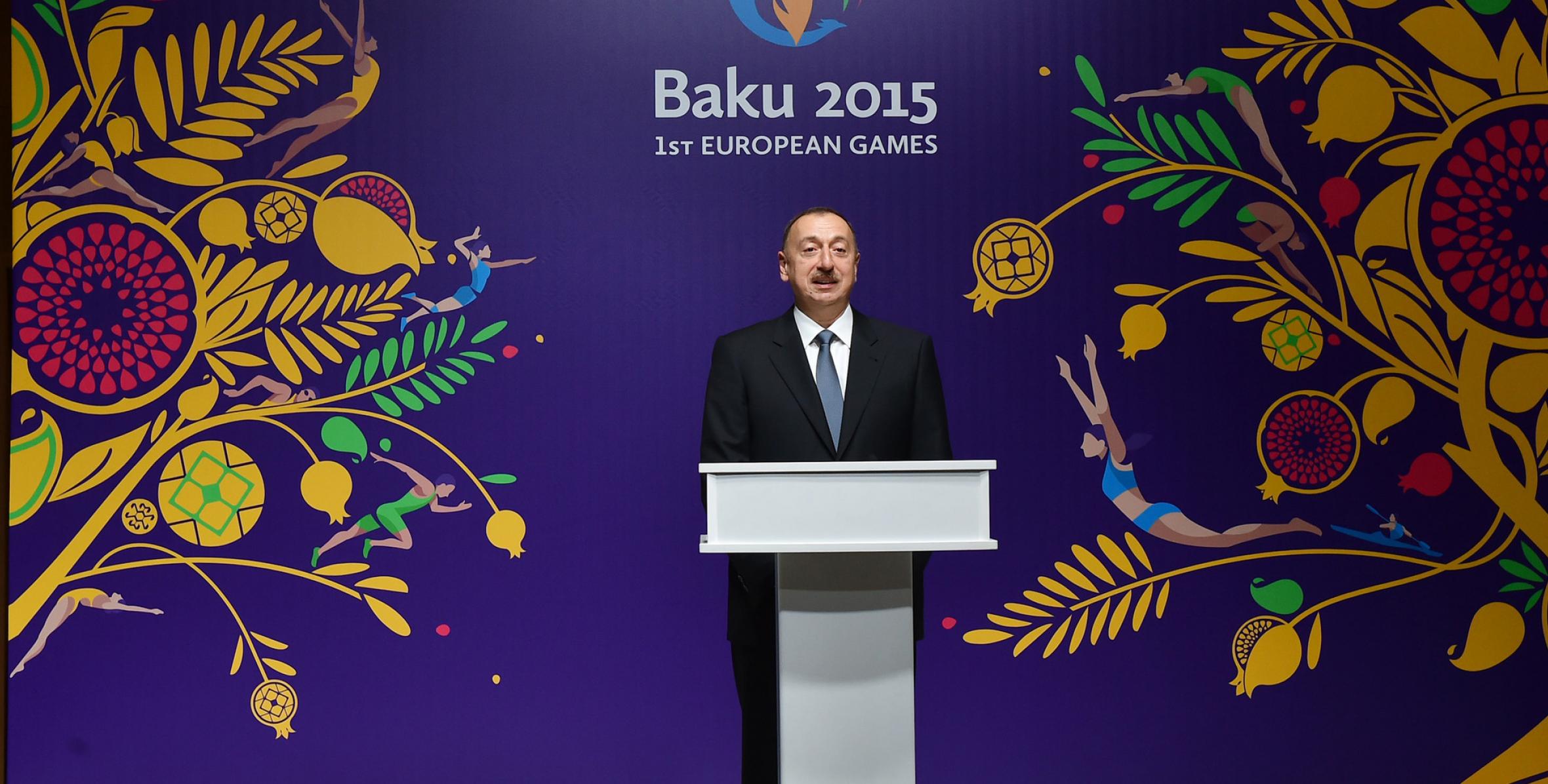 Speech by Ilham Aliyev at the reception hosted for the members of the Olympic family on the occasion of the First European Games