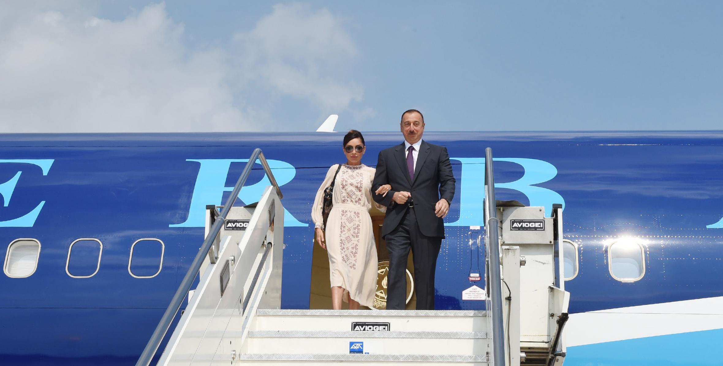 Ilham Aliyev arrived in Italy on a working visit