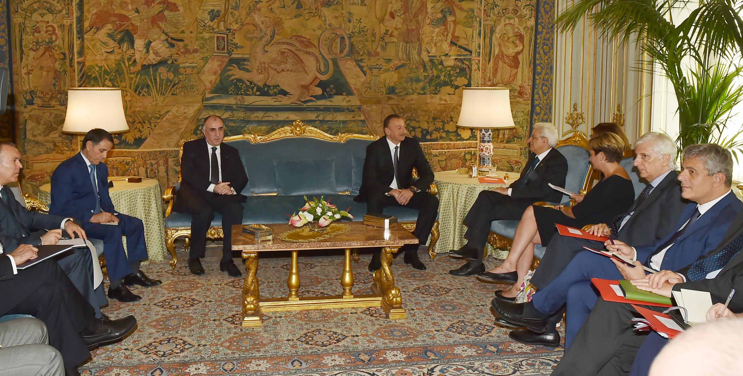 Состоялась встреча Ильхама Алиева и Президента Италии Серджо Маттареллы
