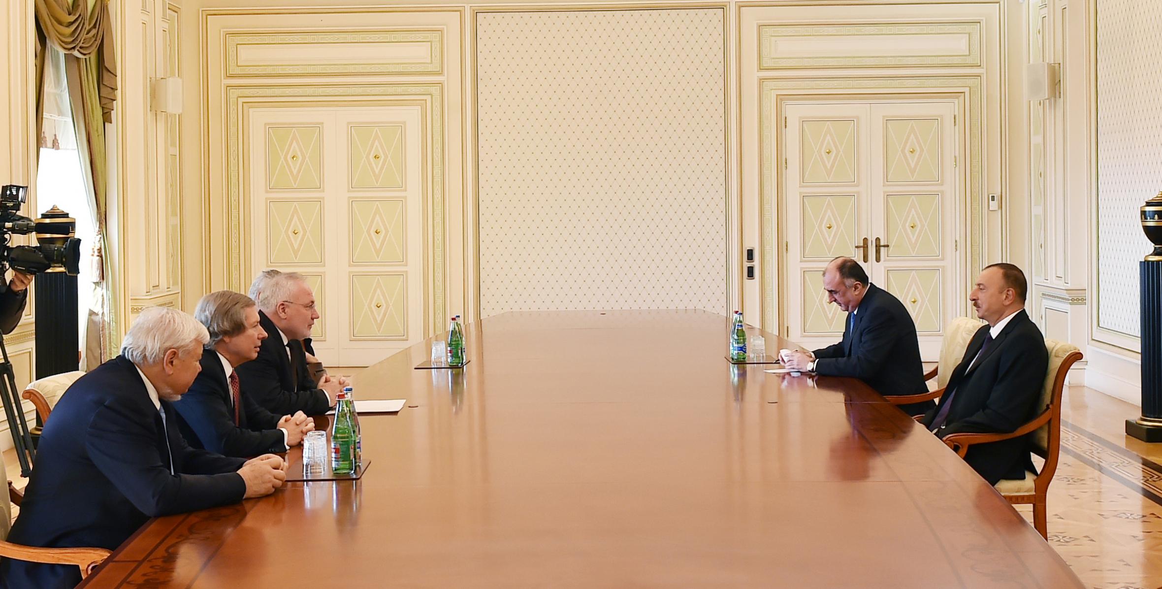 Ilham Aliyev received OSCE Minsk Group co-chairs