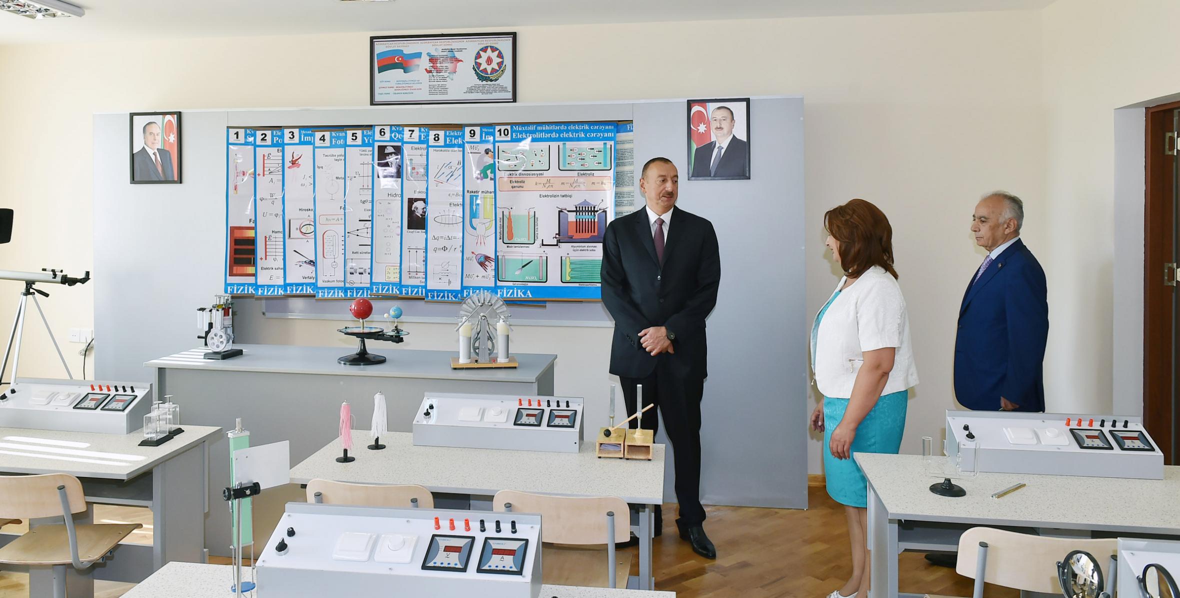 Ilham Aliyev reviewed Technical and Humanitarian Lyceum after repair and reconstruction in Baku