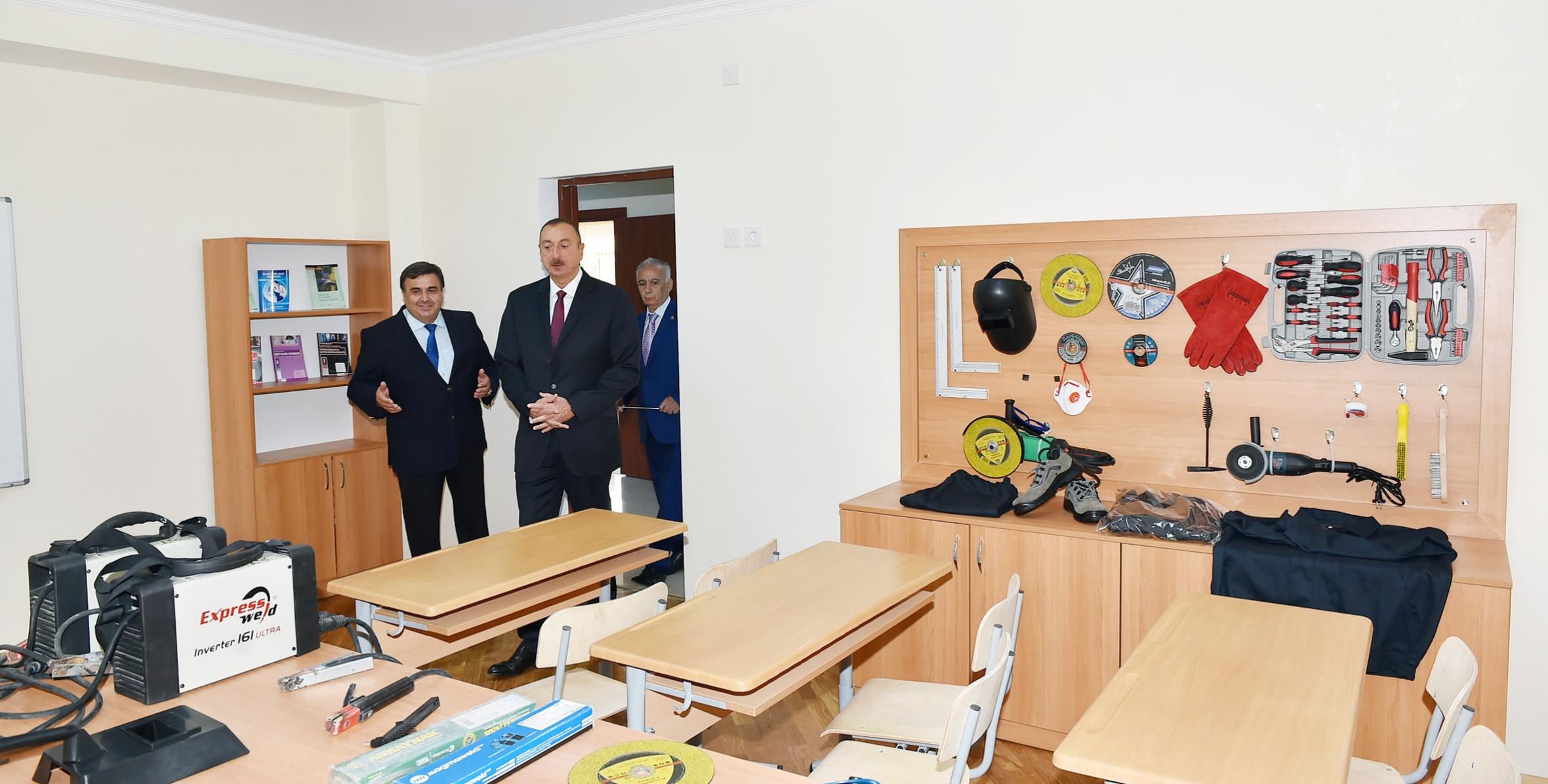 Ilham Aliyev reviewed Baku Professional Lyceum No. 5 after repair and reconstruction