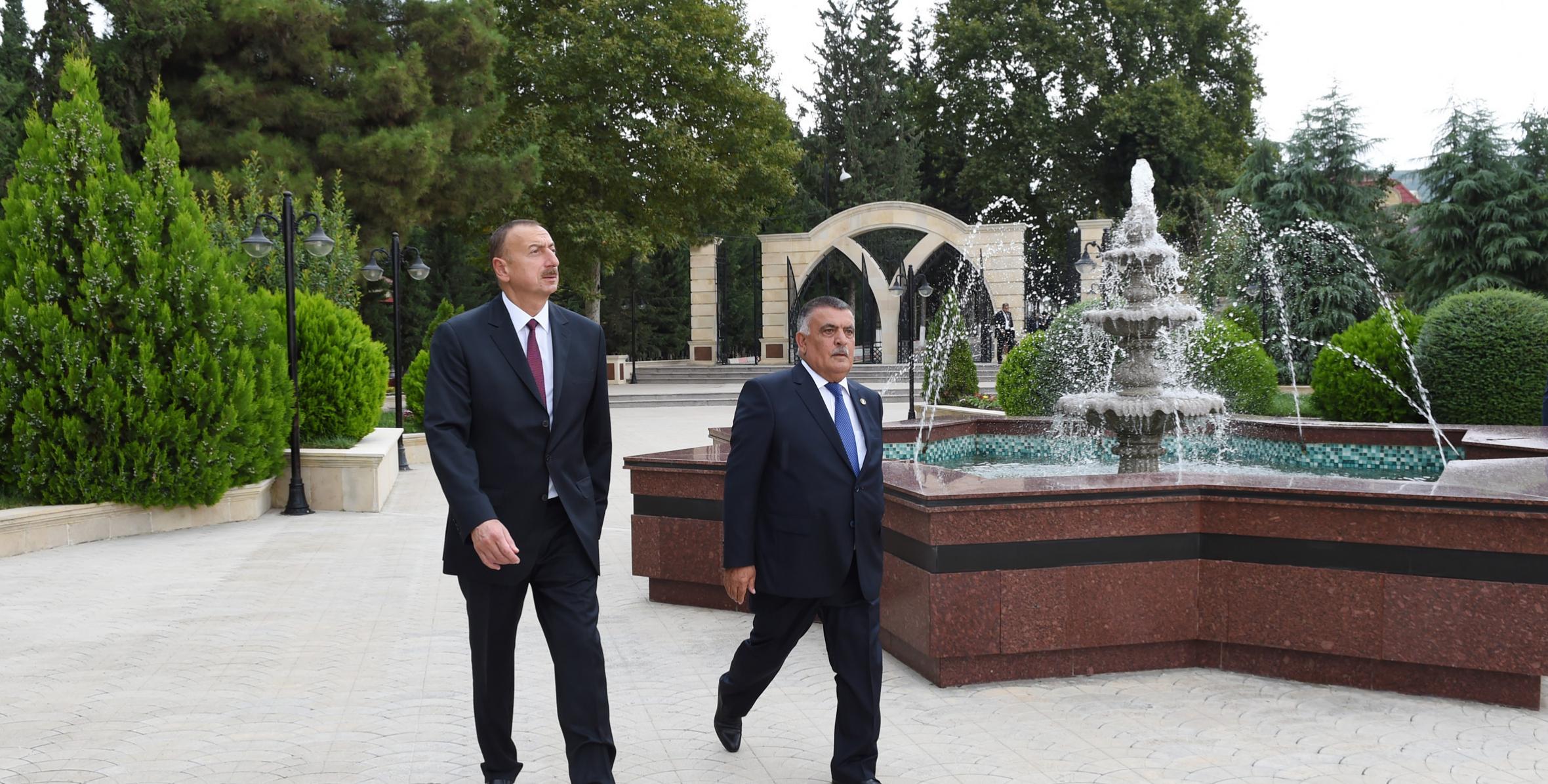 Ильхам Алиев прибыл в Агсуинский район
