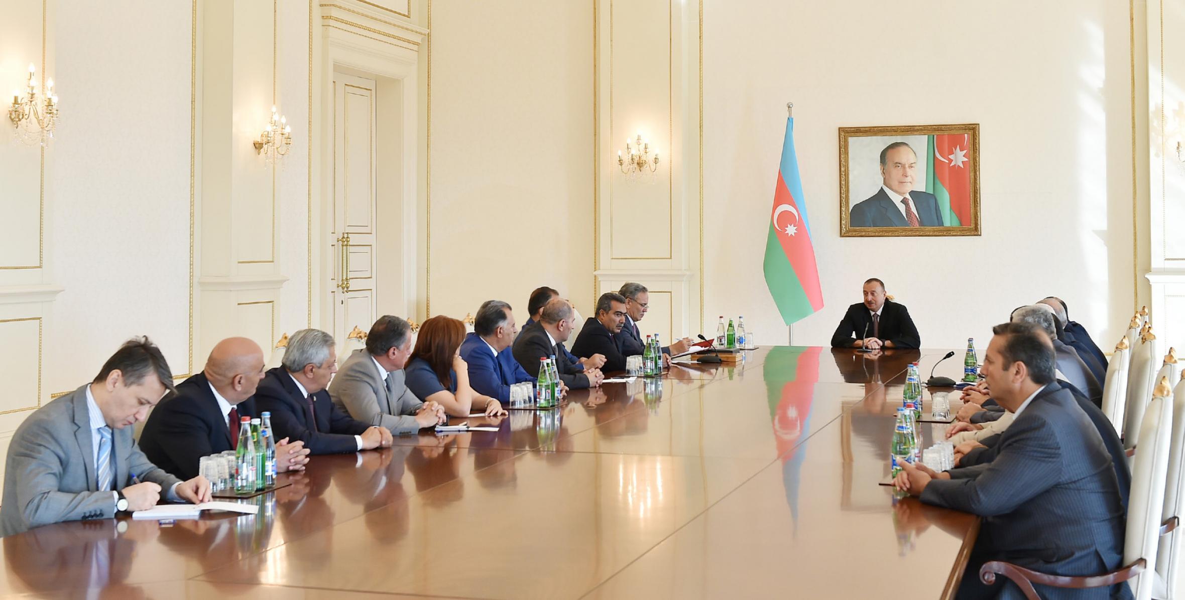 Речь Ильхама Алиева на встрече с членами Правления Совета по печати