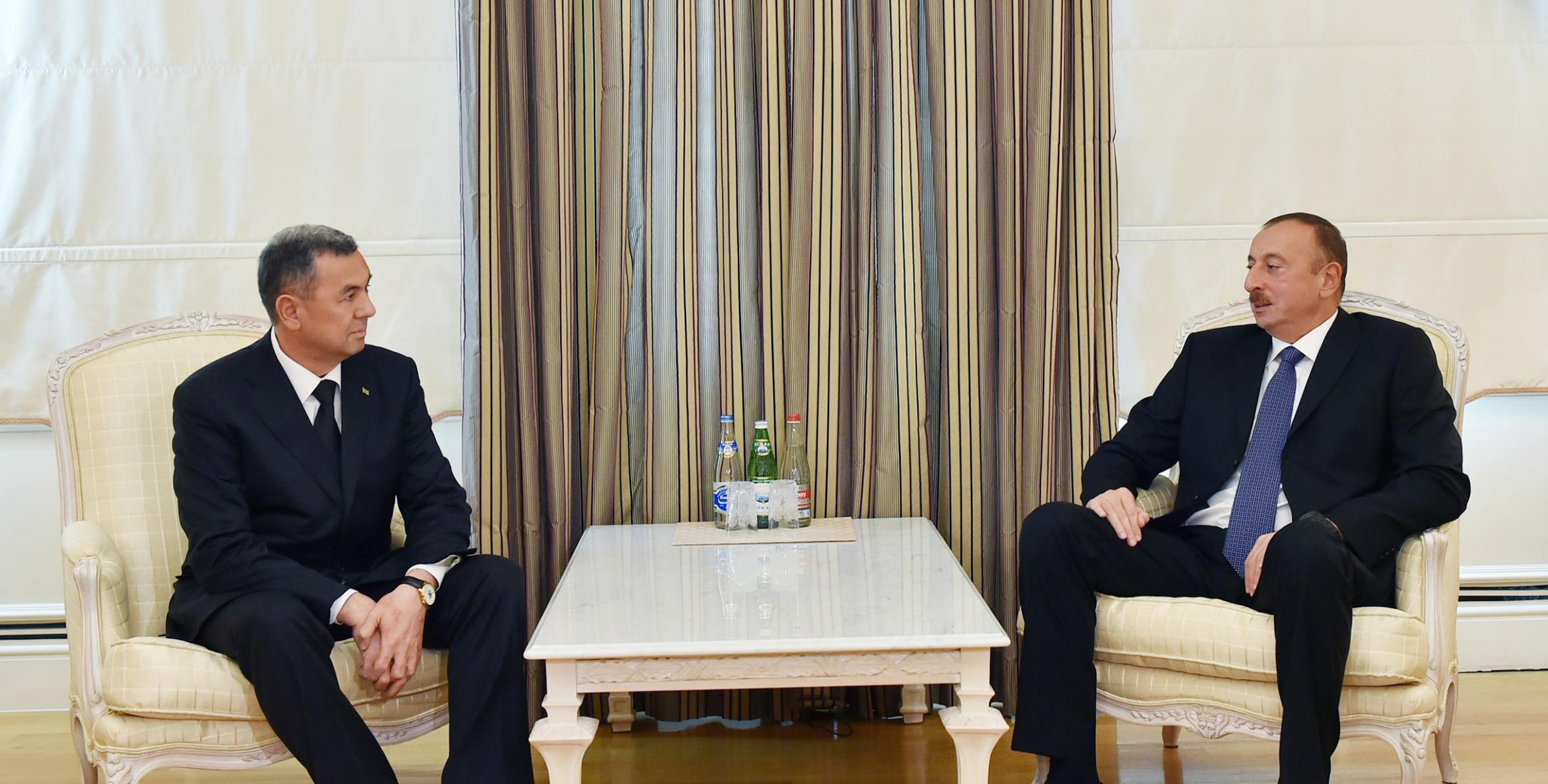Ильхам Алиев принял заместителя премьер-министра Туркменистана