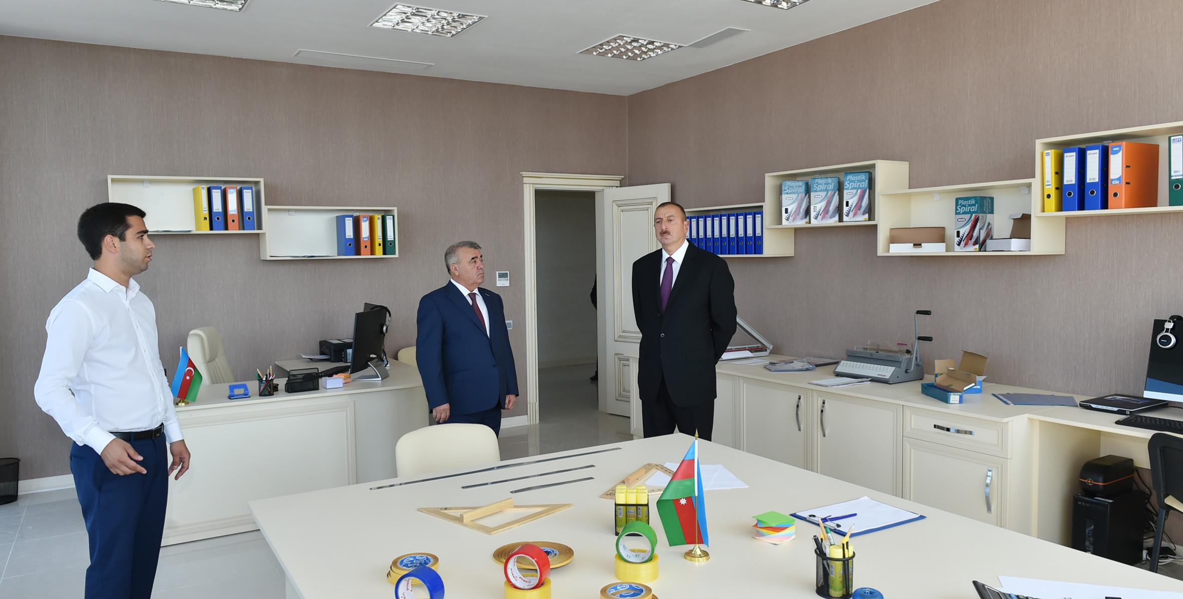 Ilham Aliyev attended the opening of Goychay Youth Center