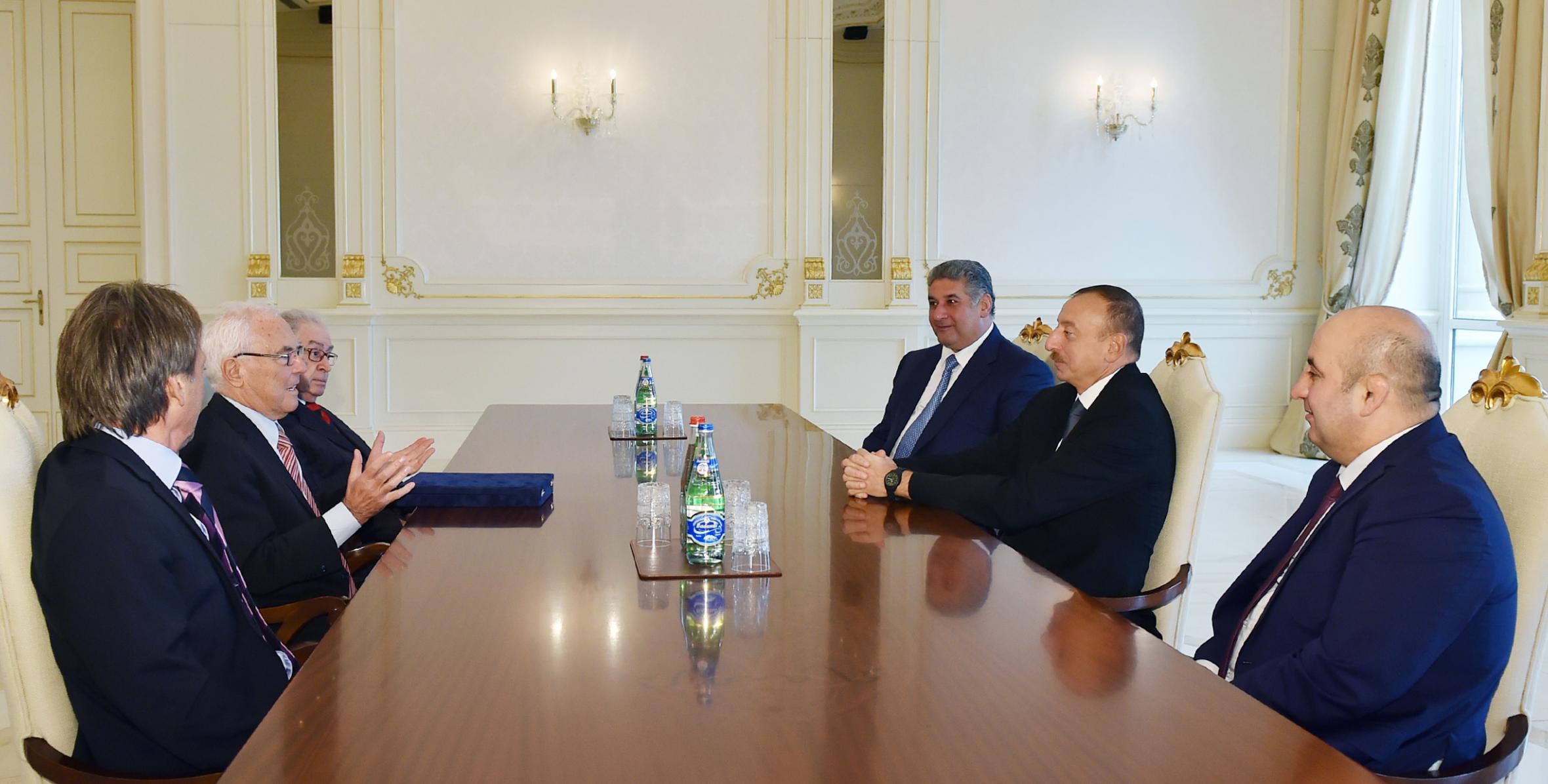 Ilham Aliyev received the President of the International Fair Play Committee, and the President and Vice-President of the European Fair Play Movement
