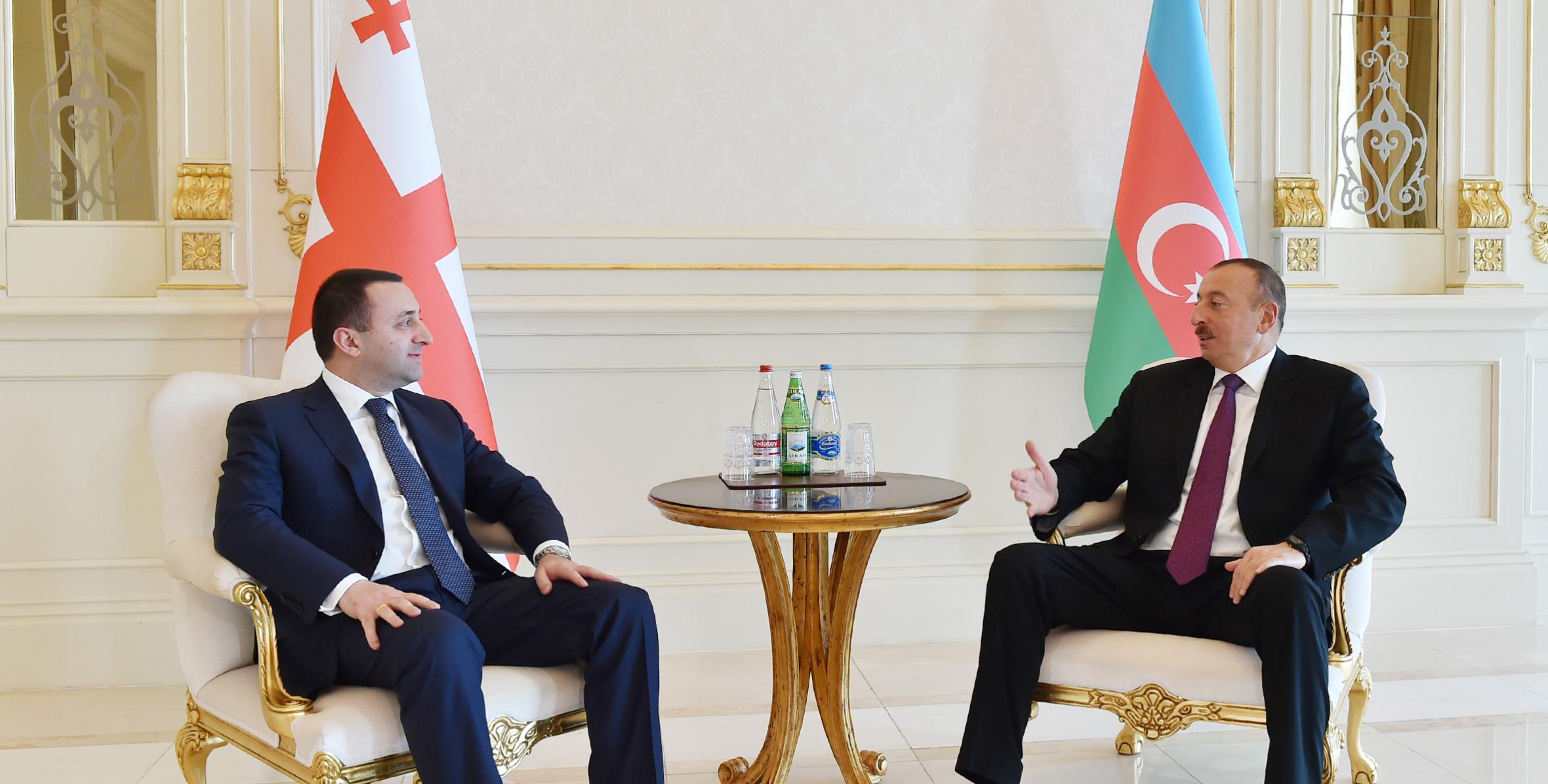 Ilham Aliyev received the Prime Minister of Georgia