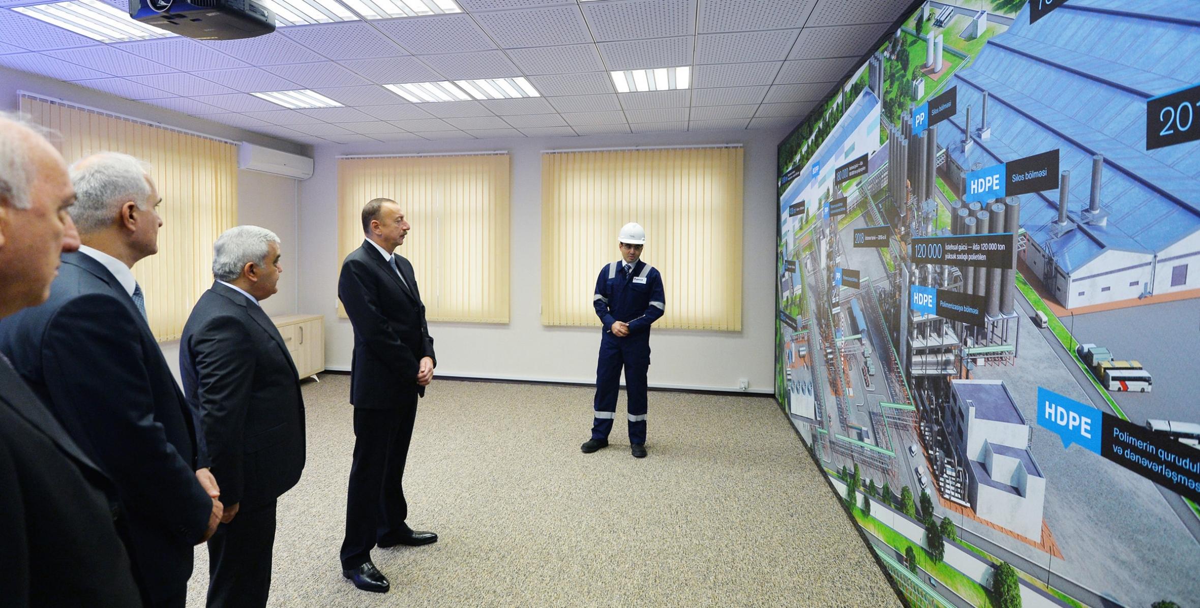 Ильхам Алиев принял участие в церемонии закладки фундамента завода высокоплотного полиэтилена