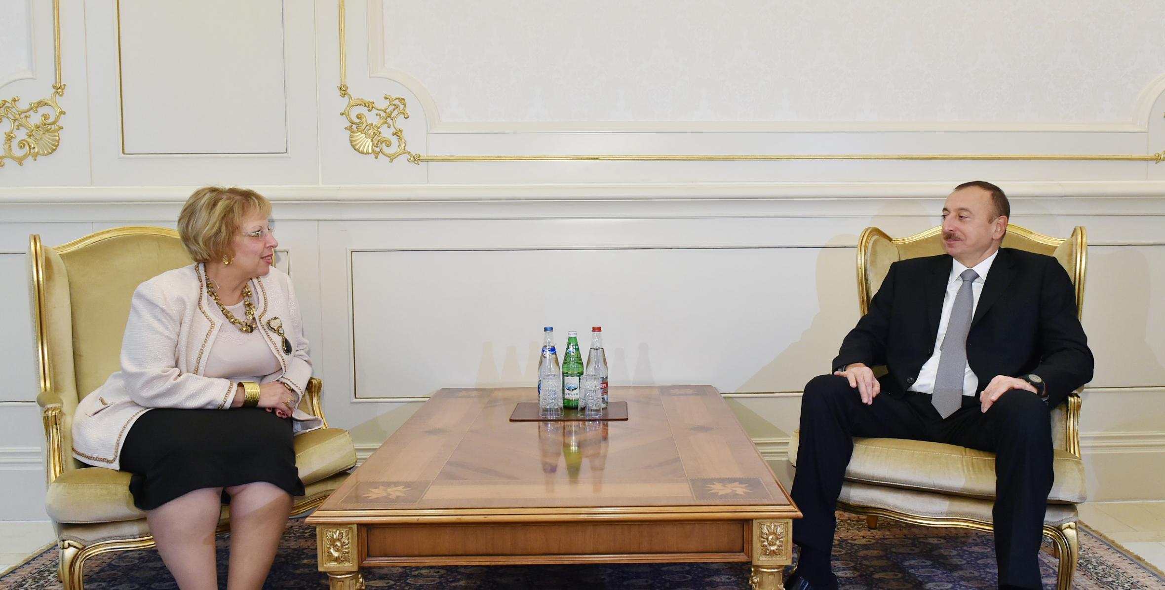 Ilham Aliyev received the credentials of the incoming Egyptian Ambassador