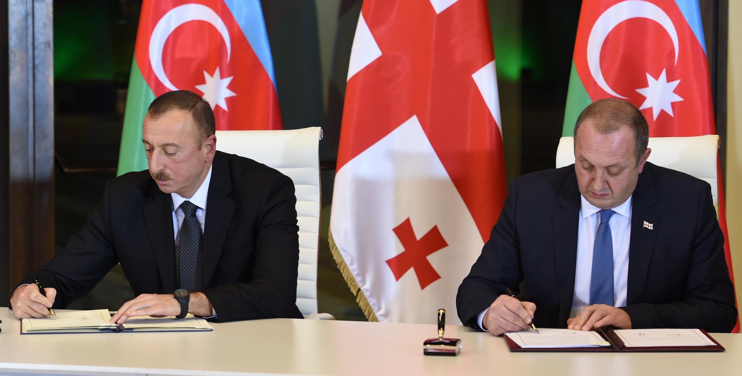 The Azerbaijani and Georgian presidents signed a Joint Declaration