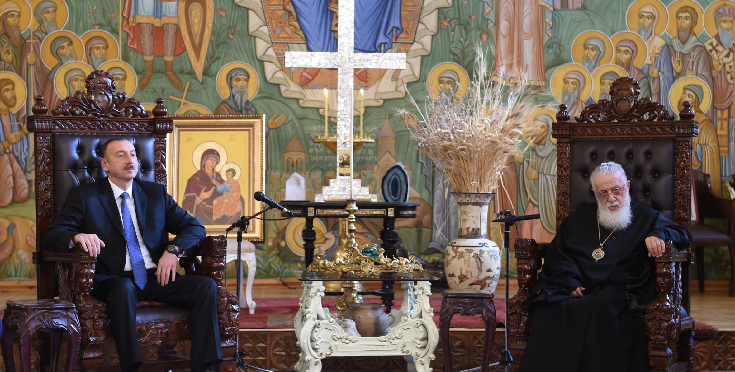 Ильхам Алиев встретился с Патриархом Грузинской православной церкви Илией II