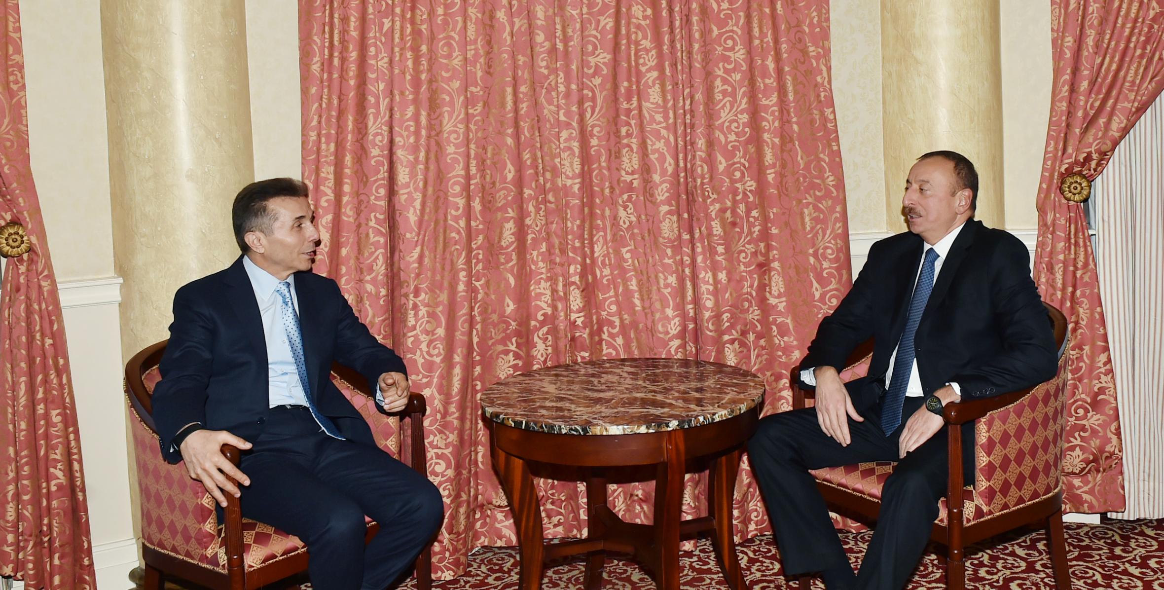 Ильхам Алиев встретился в Тбилиси с бывшим премьер-министром Грузии Бидзиной Иванишвили