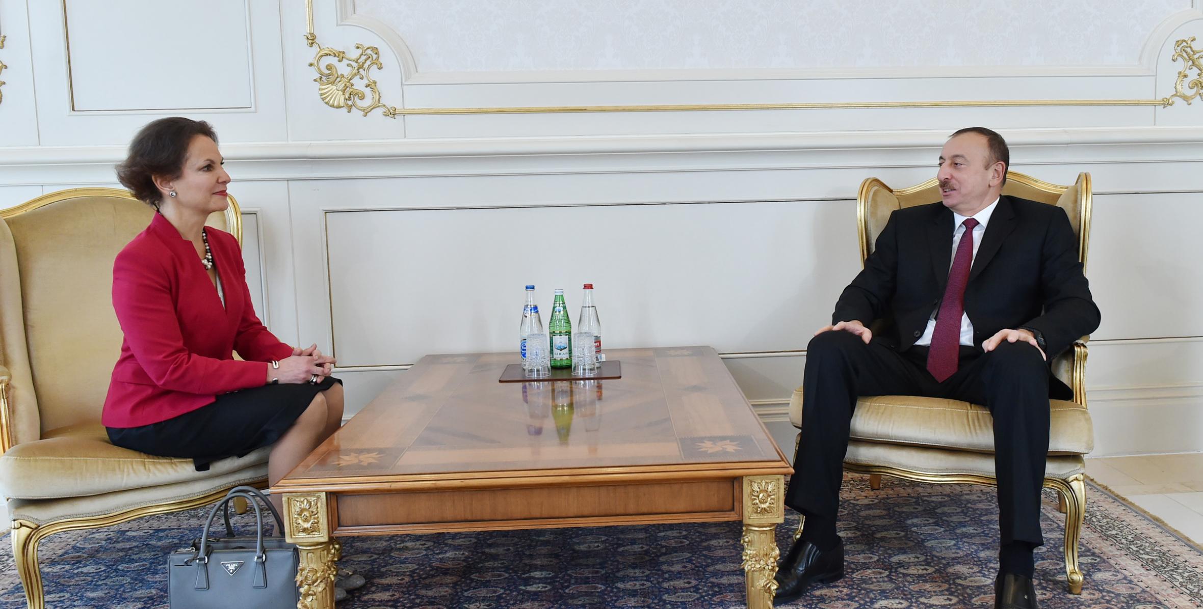 Ilham Aliyev received the credentials of the incoming French Ambassador