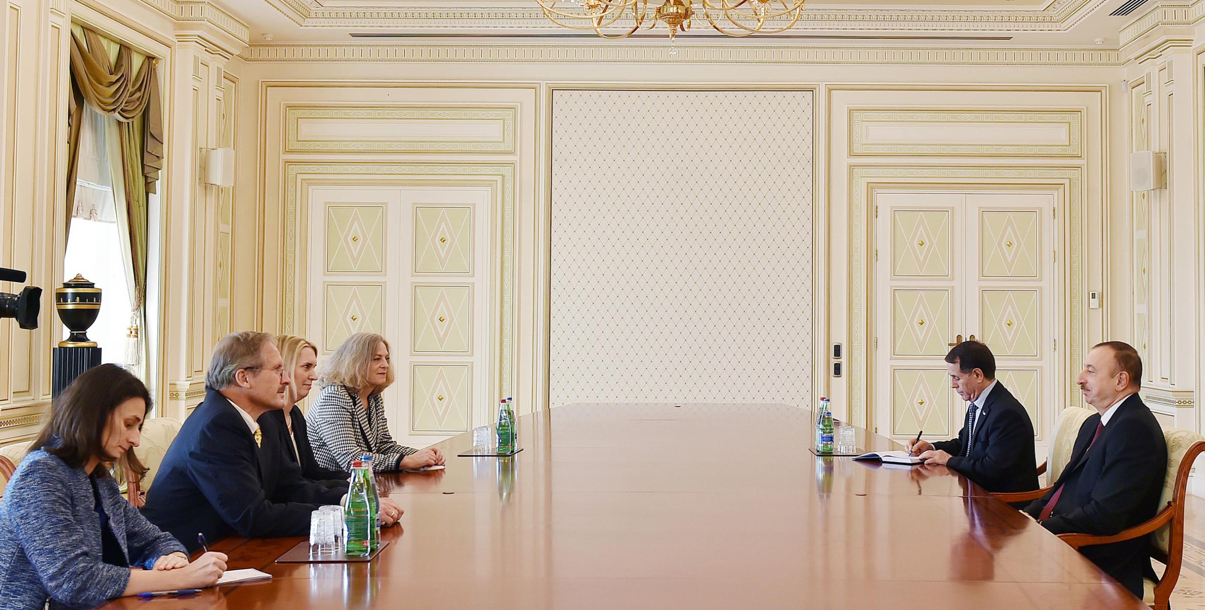 Ilham Aliyev received a delegation led by US Deputy Assistant Secretary of State for European and Eurasian Affairs
