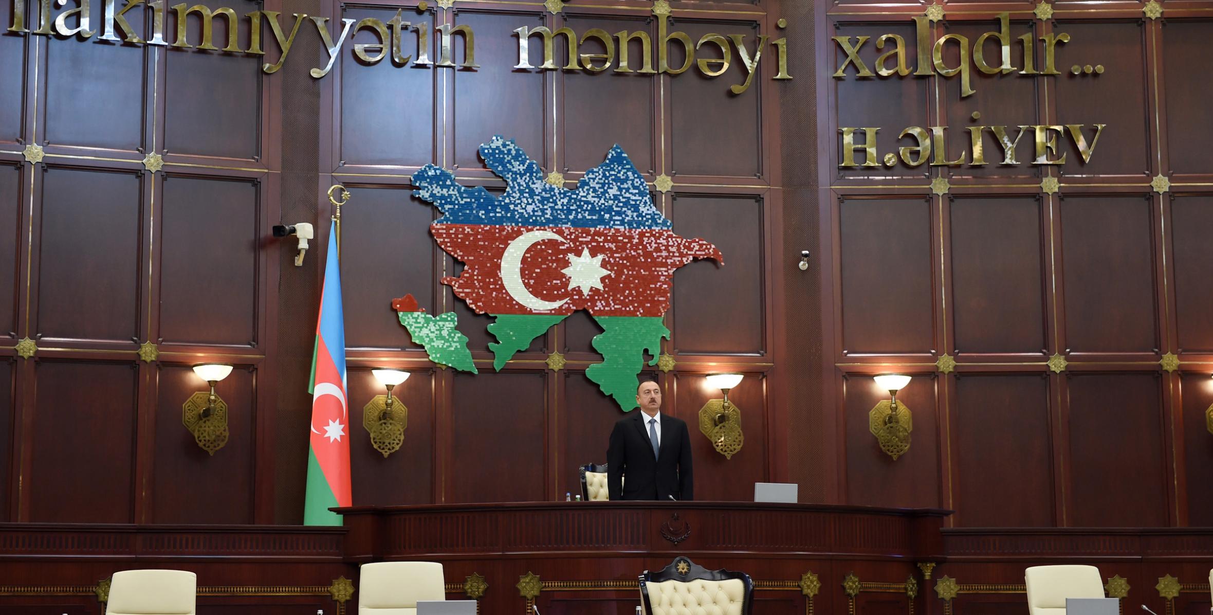 Ilham Aliyev attended the first session of the Azerbaijani Parliament’s fifth convocation