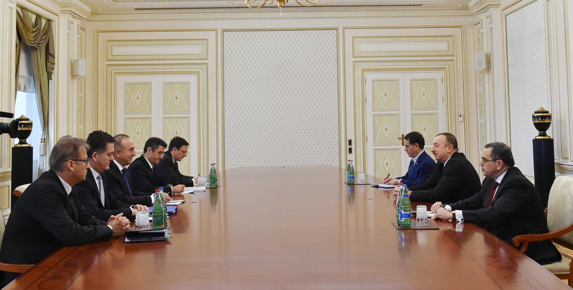 Ilham Aliyev received a delegation led by the Turkish Foreign Affairs Minister