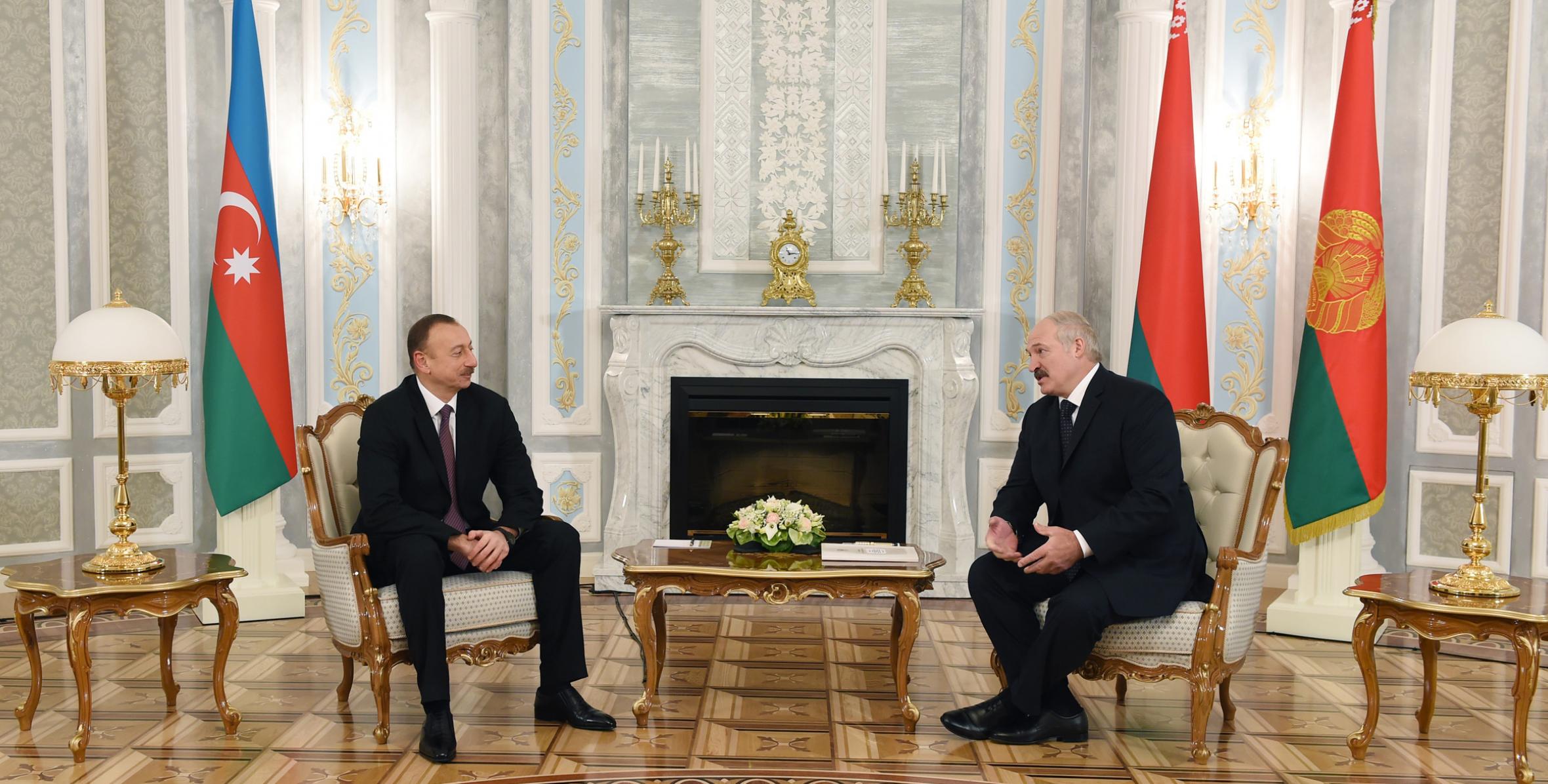 Состоялась встреча один на один Ильхама Алиева и Президента Беларуси Александра Лукашенко