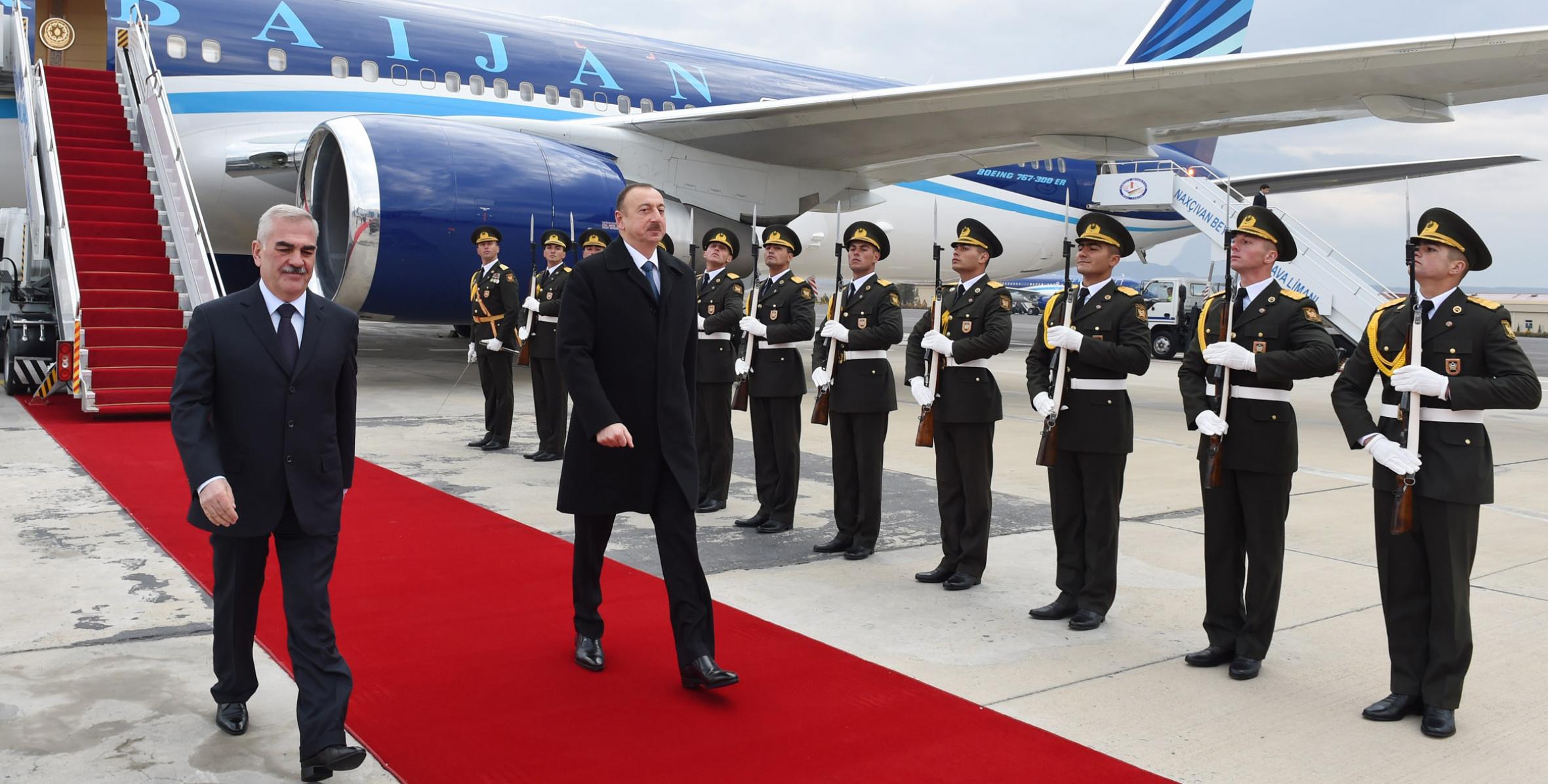 Ilham Aliyev arrived in Nakhchivan Autonomous Republic on a visit