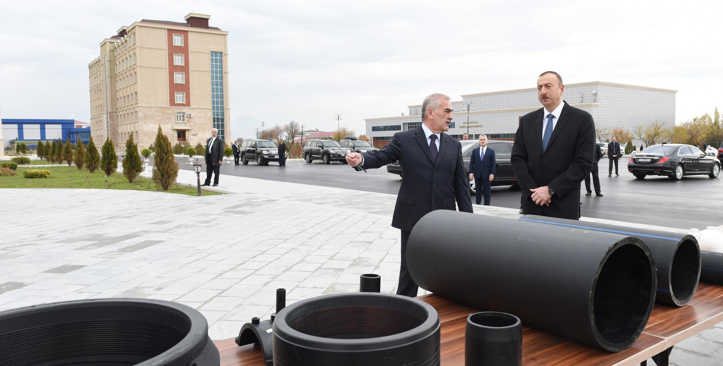 Ilham Aliyev attended a ceremony to launch a water supply system of Nakhchivan city