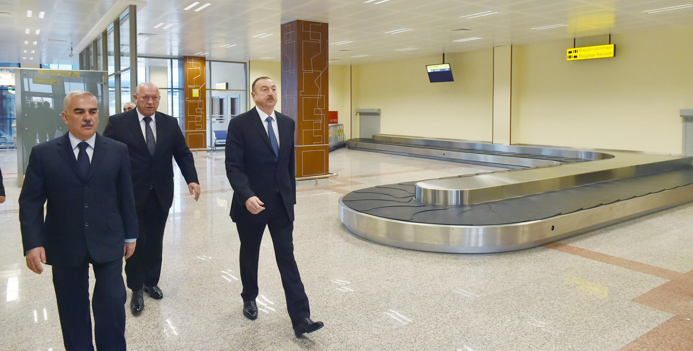 Ильхам Алиев ознакомился с состоянием «Восточного терминала» Нахчыванского международного аэропорта после реконструкции
