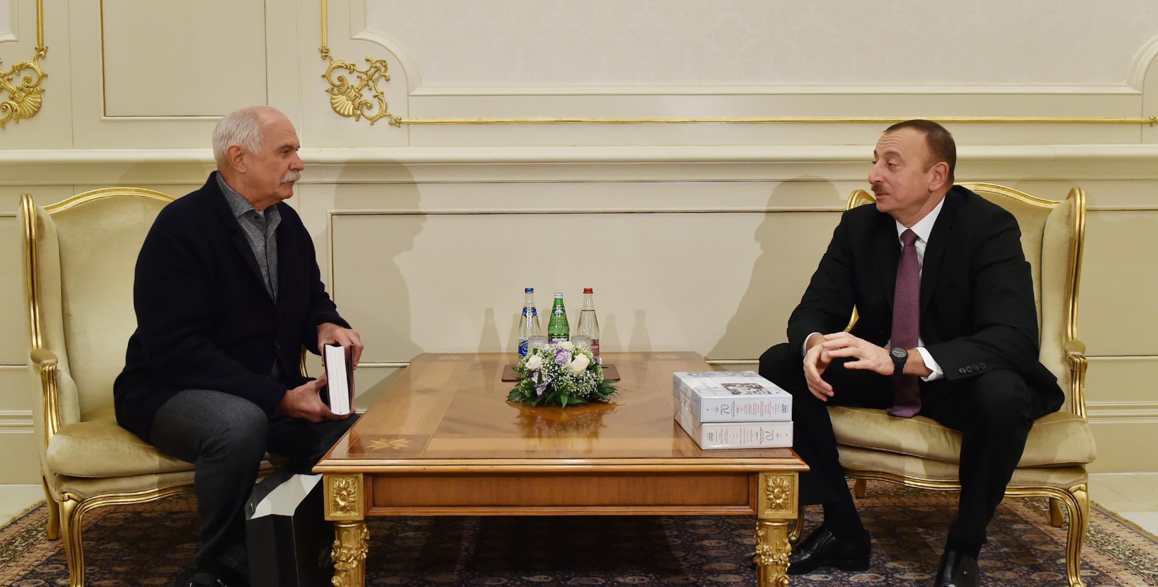 Ilham Aliyev received the chairman of the Russian Cinematographers Union