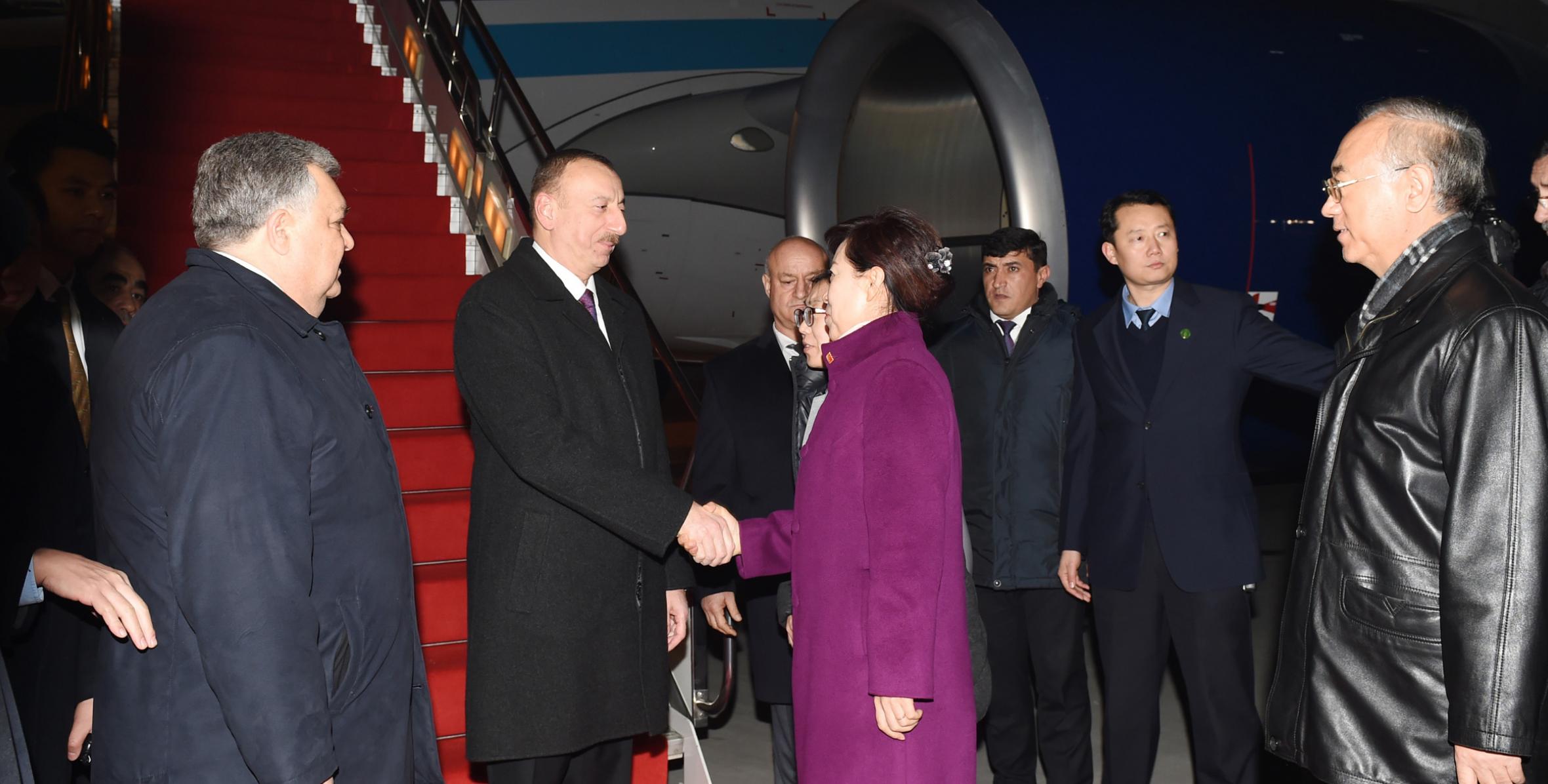 Ilham Aliyev arrived in China on a state visit